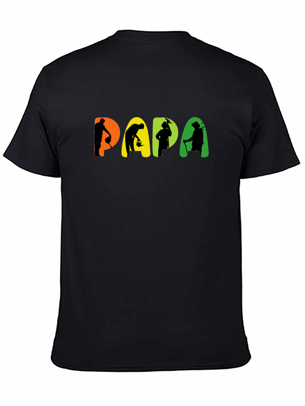Papa Gardener Graphic Black T-Shirt