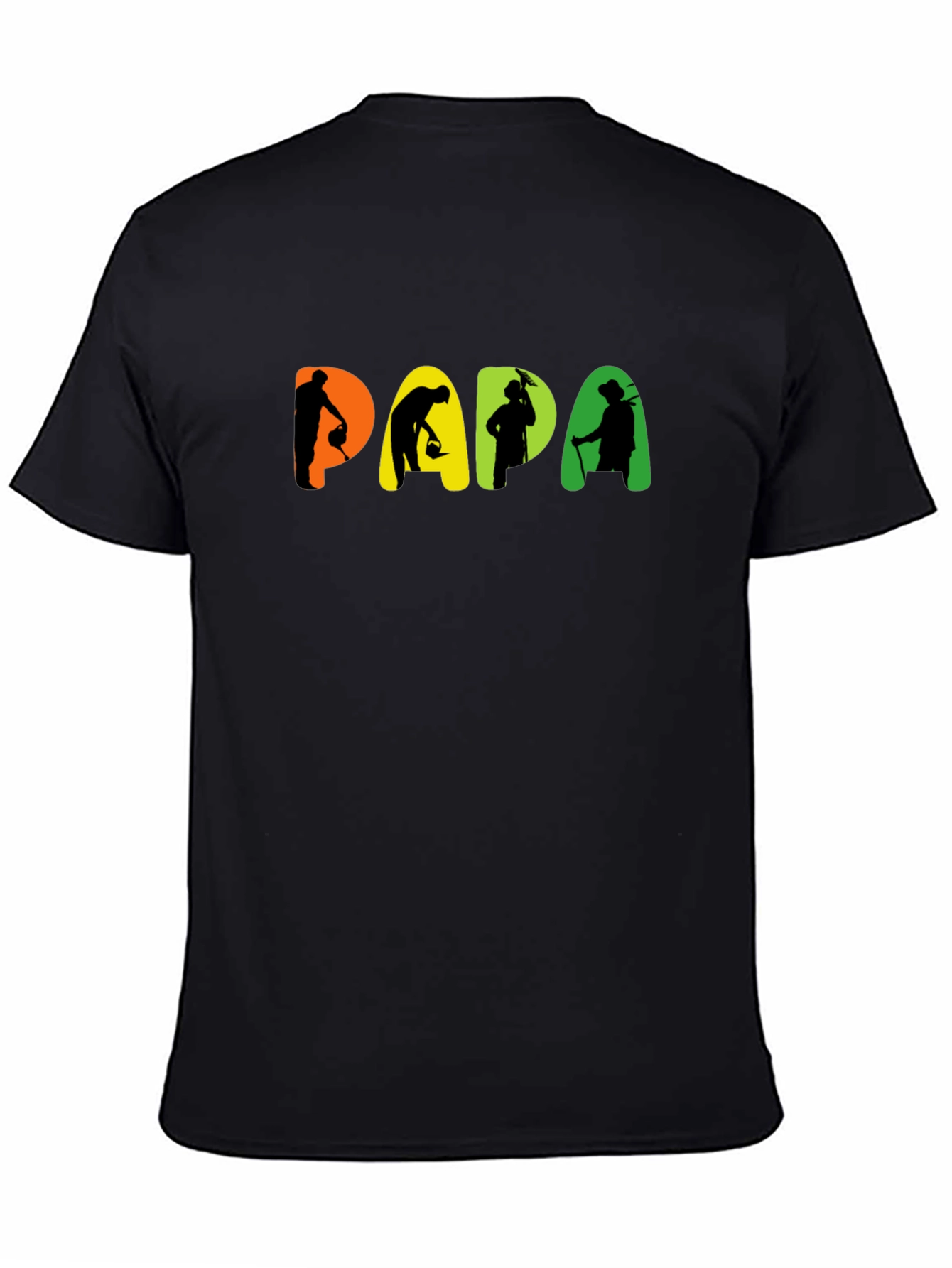 Papa Gardener Graphic Black T-Shirt