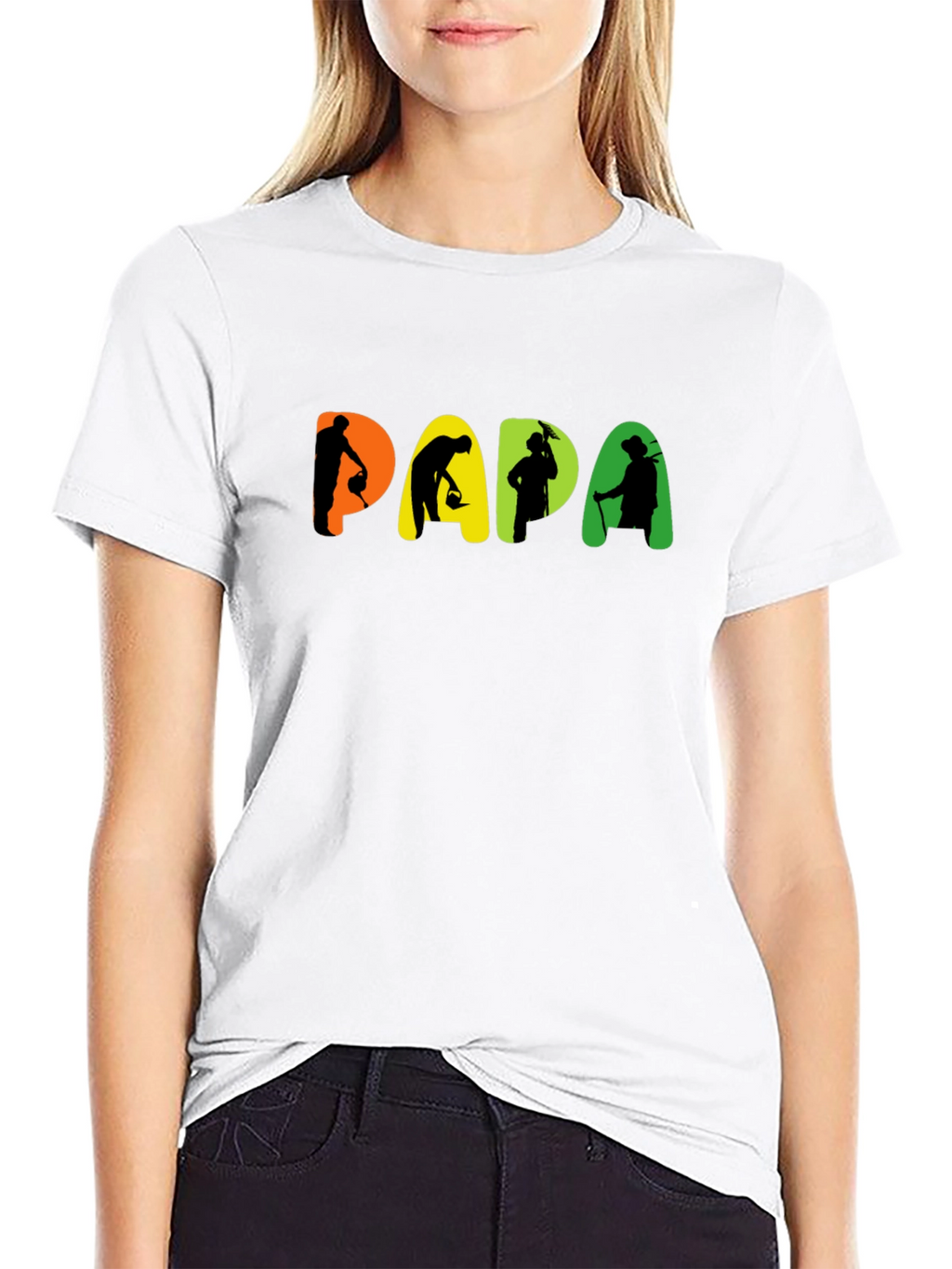 Papa Gardener Graphic Black T-Shirt