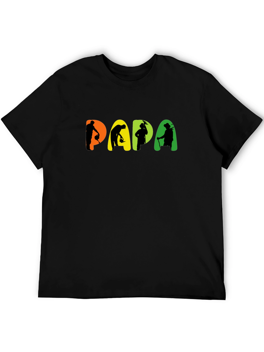Papa Gardener Graphic Black T-Shirt