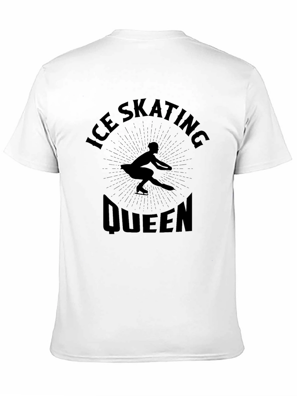 Ice Skating Queen Black Graphic Tee