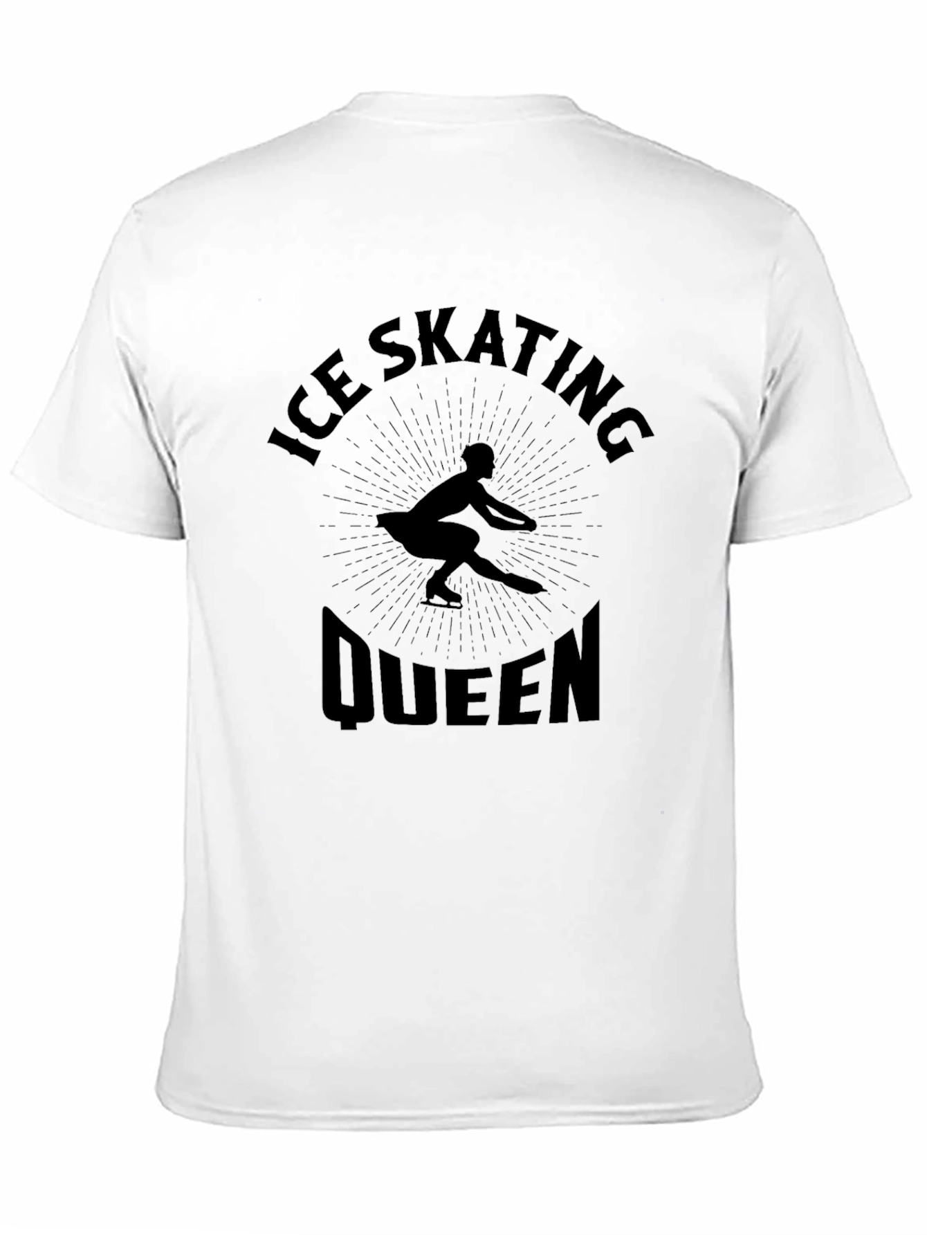 Ice Skating Queen Black Graphic Tee