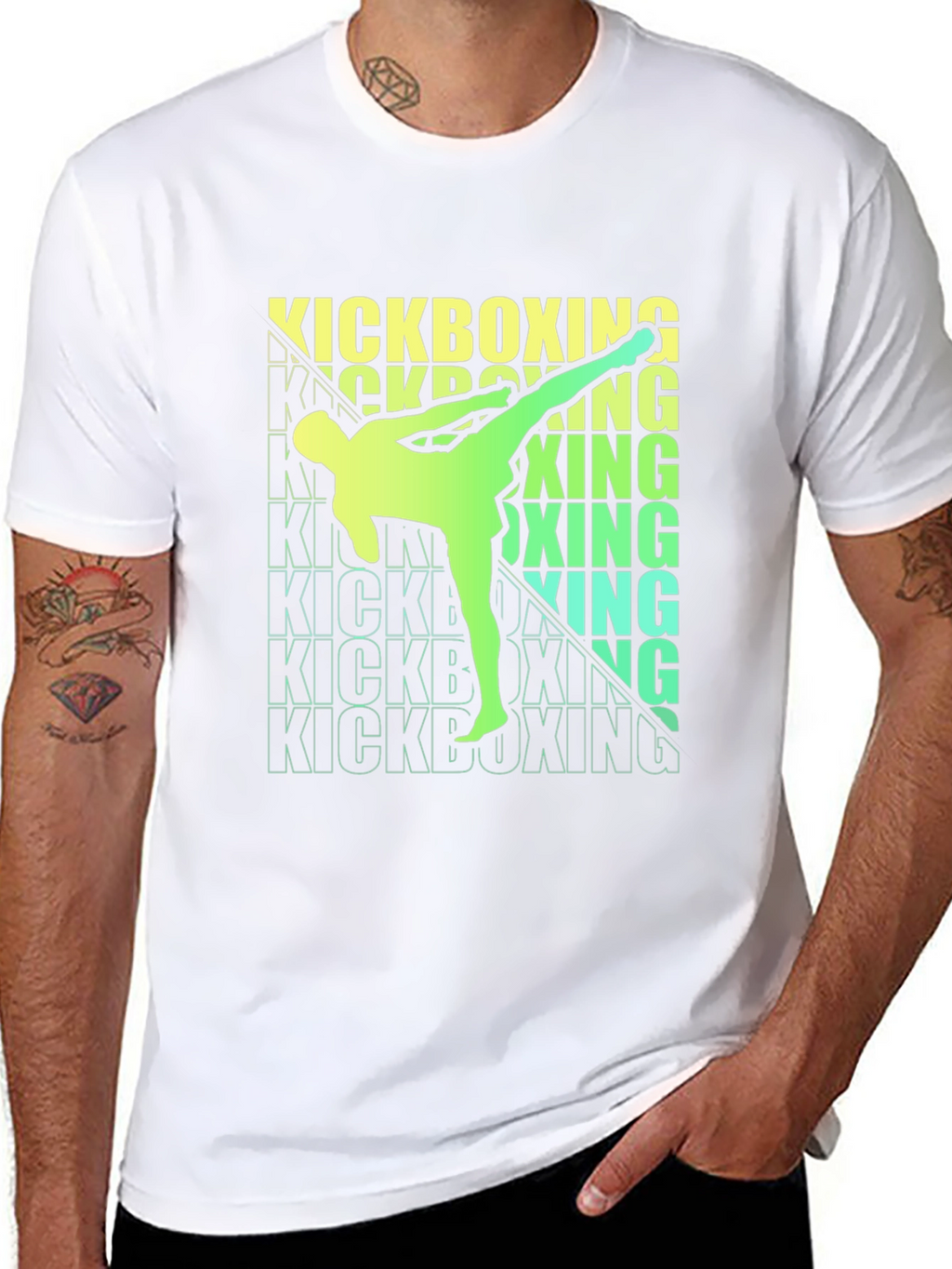 Kickboxing Graphic Tee - Sporty Black T-Shirt