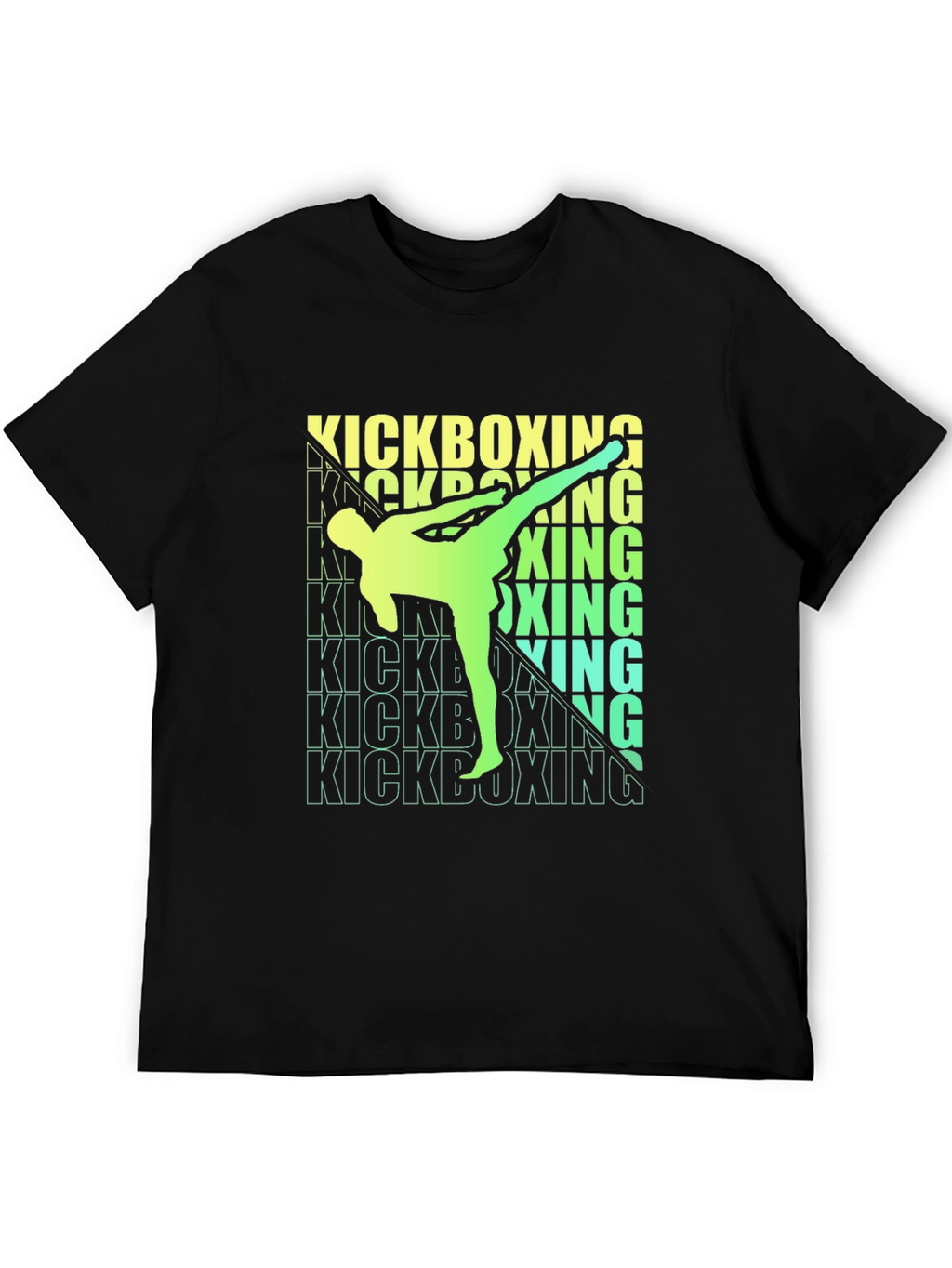 Kickboxing Graphic Tee - Sporty Black T-Shirt