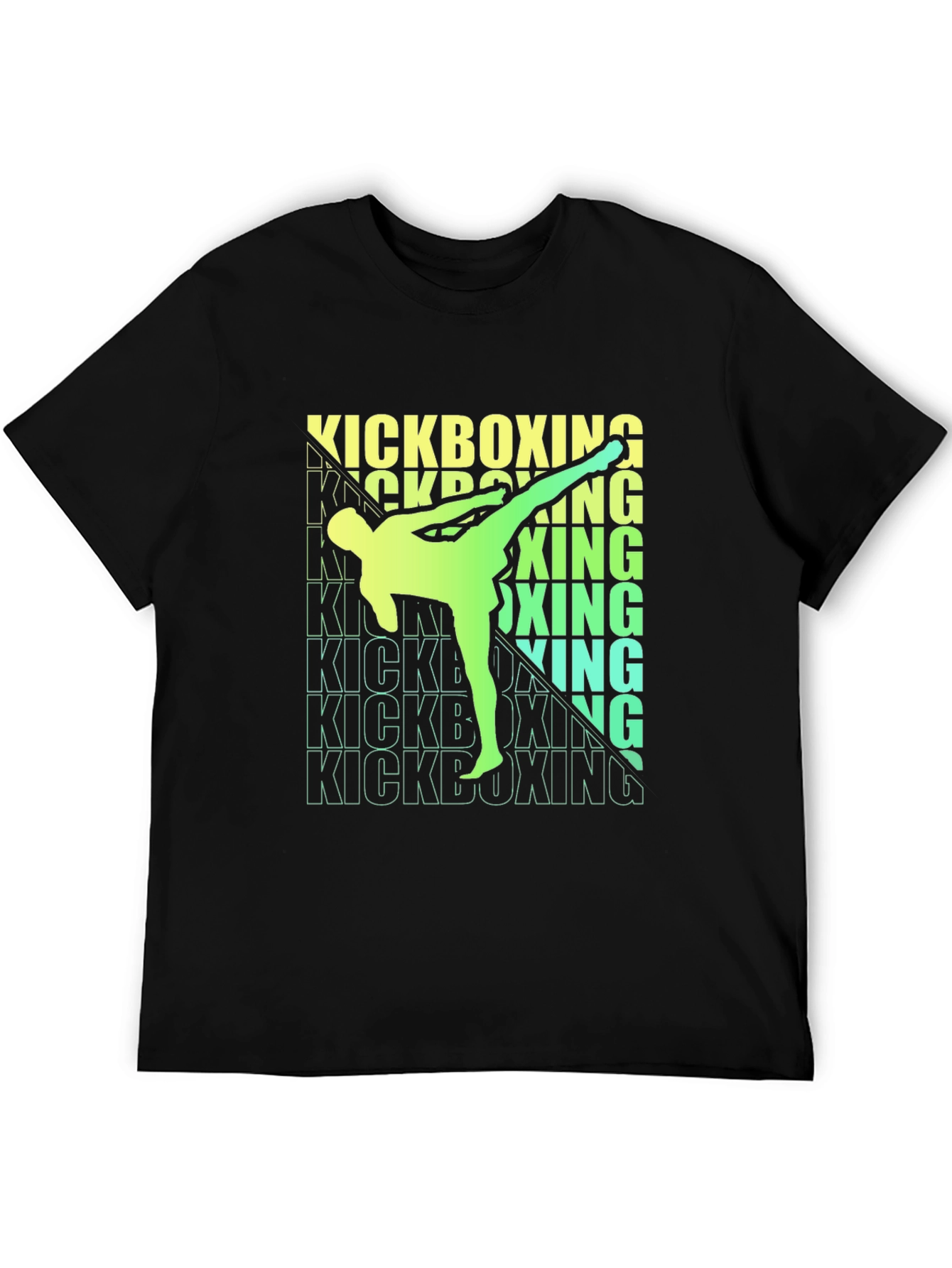 Kickboxing Graphic Tee - Sporty Black T-Shirt
