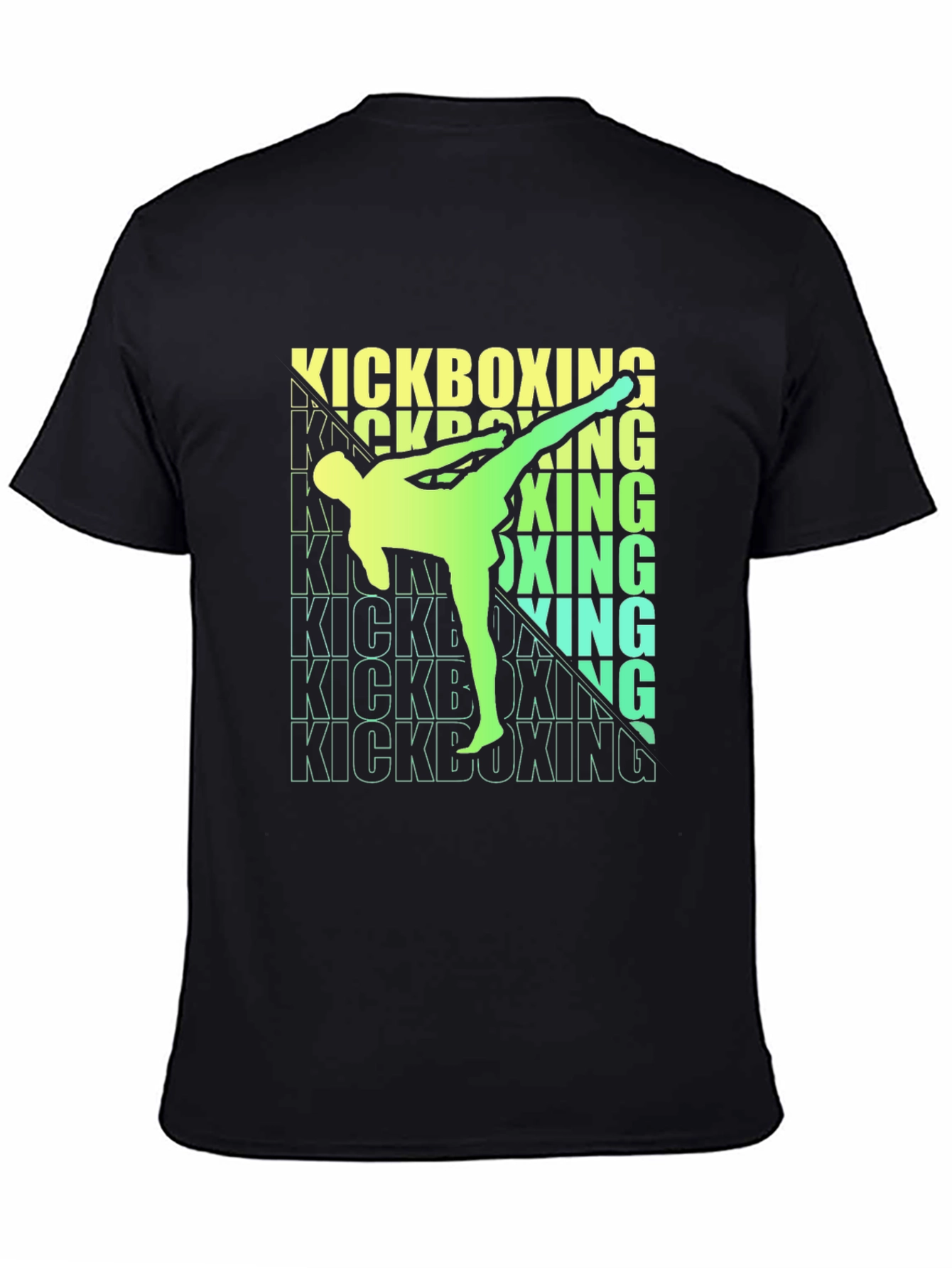 Kickboxing Graphic Tee - Sporty Black T-Shirt