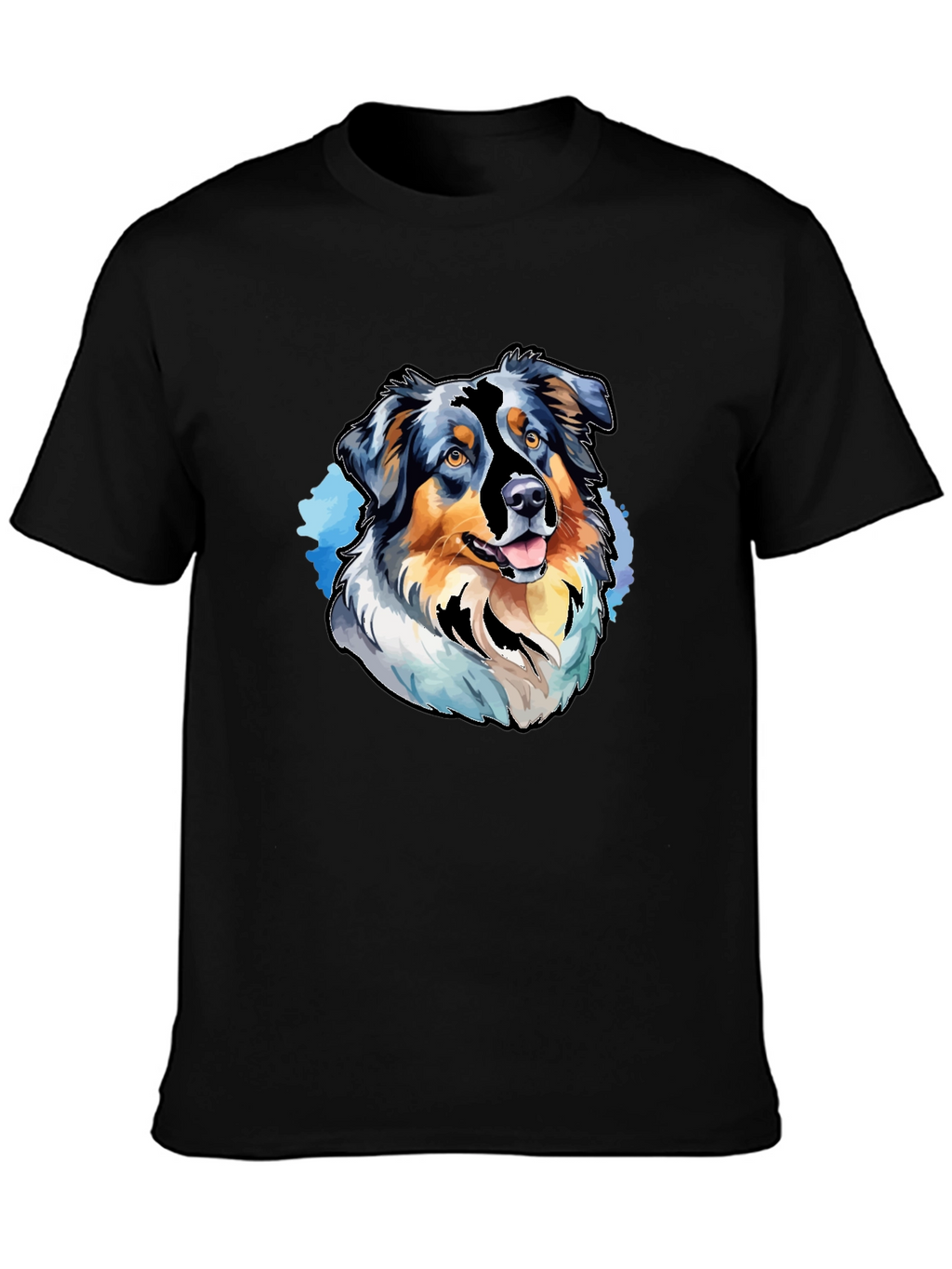 Dog Breed Graphic Tee - Black Casual T-Shirt
