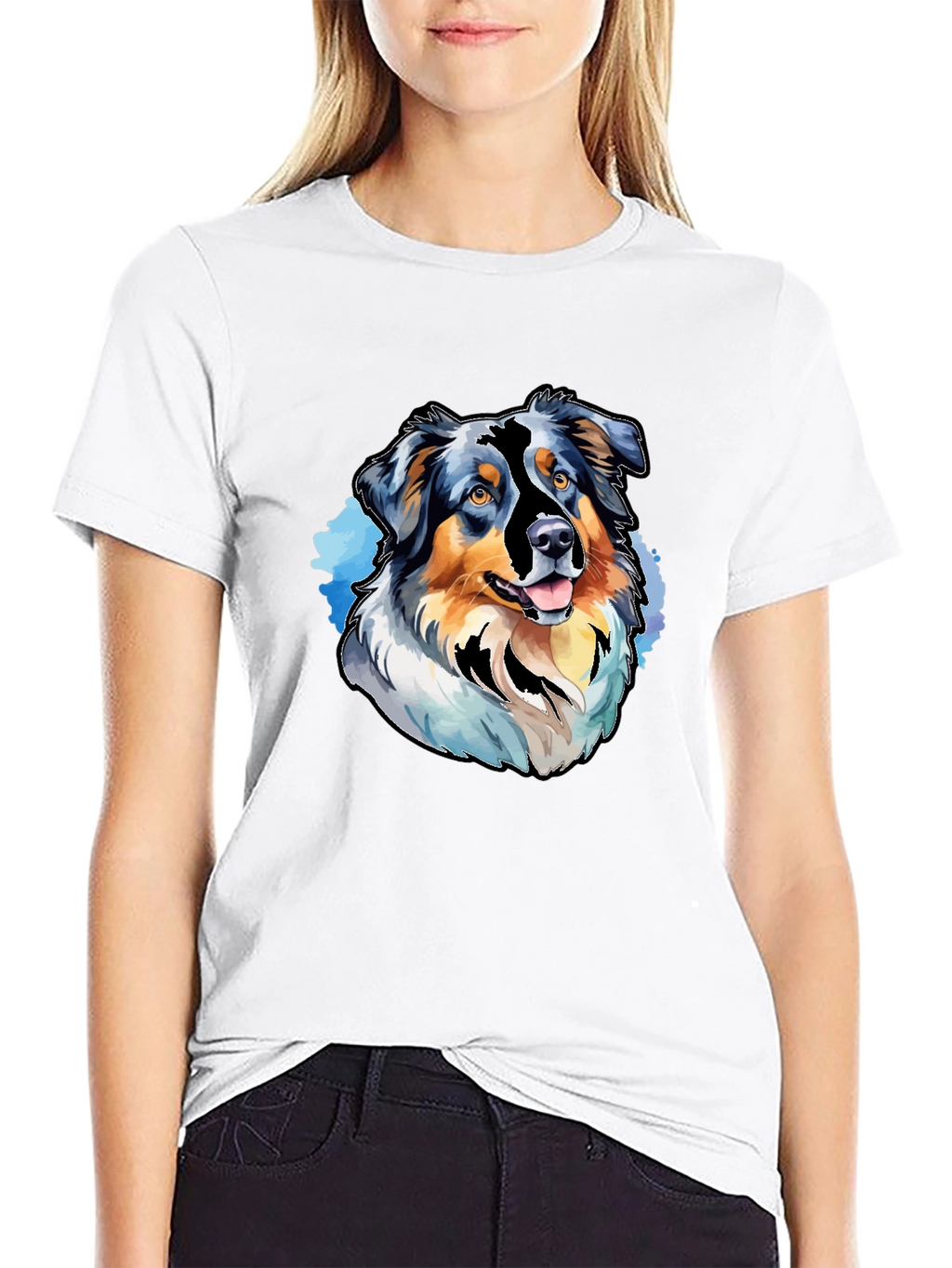 Dog Breed Graphic Tee - Black Casual T-Shirt