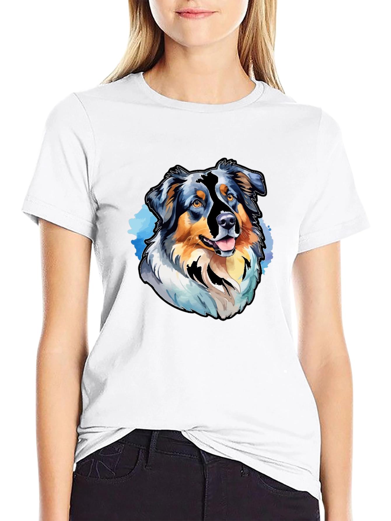 Dog Breed Graphic Tee - Black Casual T-Shirt