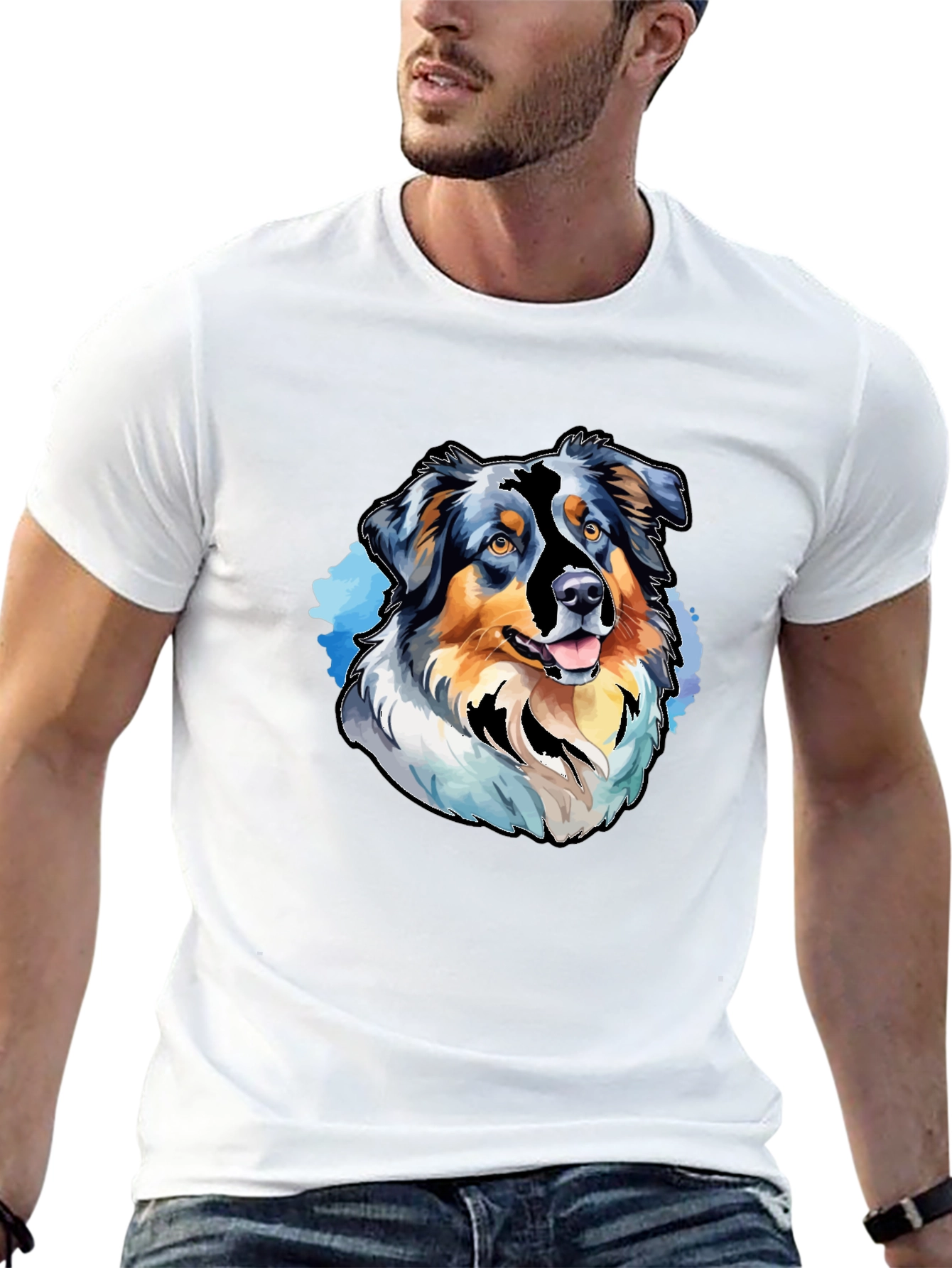 Dog Breed Graphic Tee - Black Casual T-Shirt