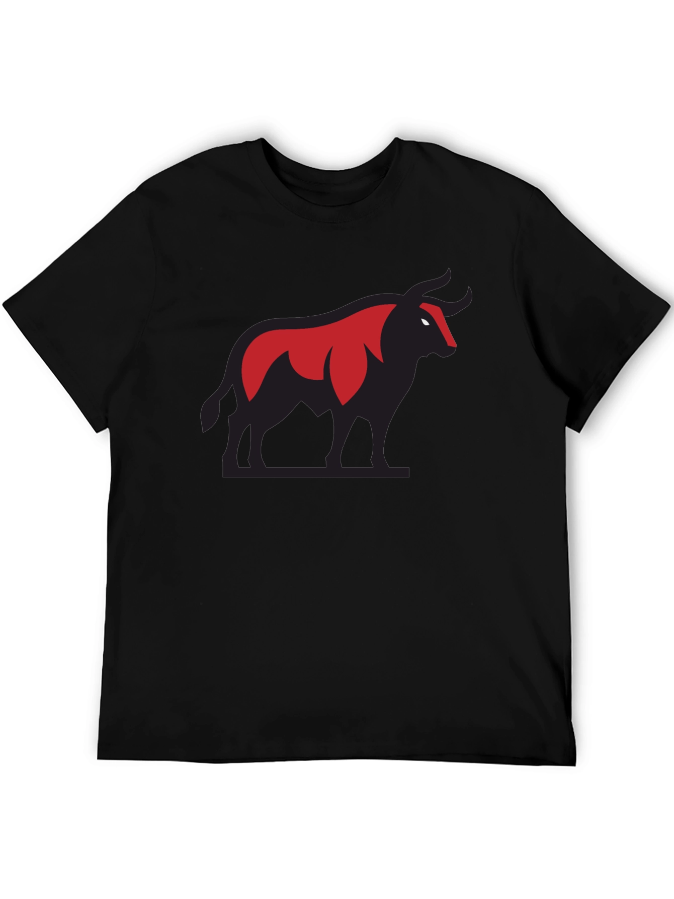 Bold Bull Graphic Tee - Black Cotton