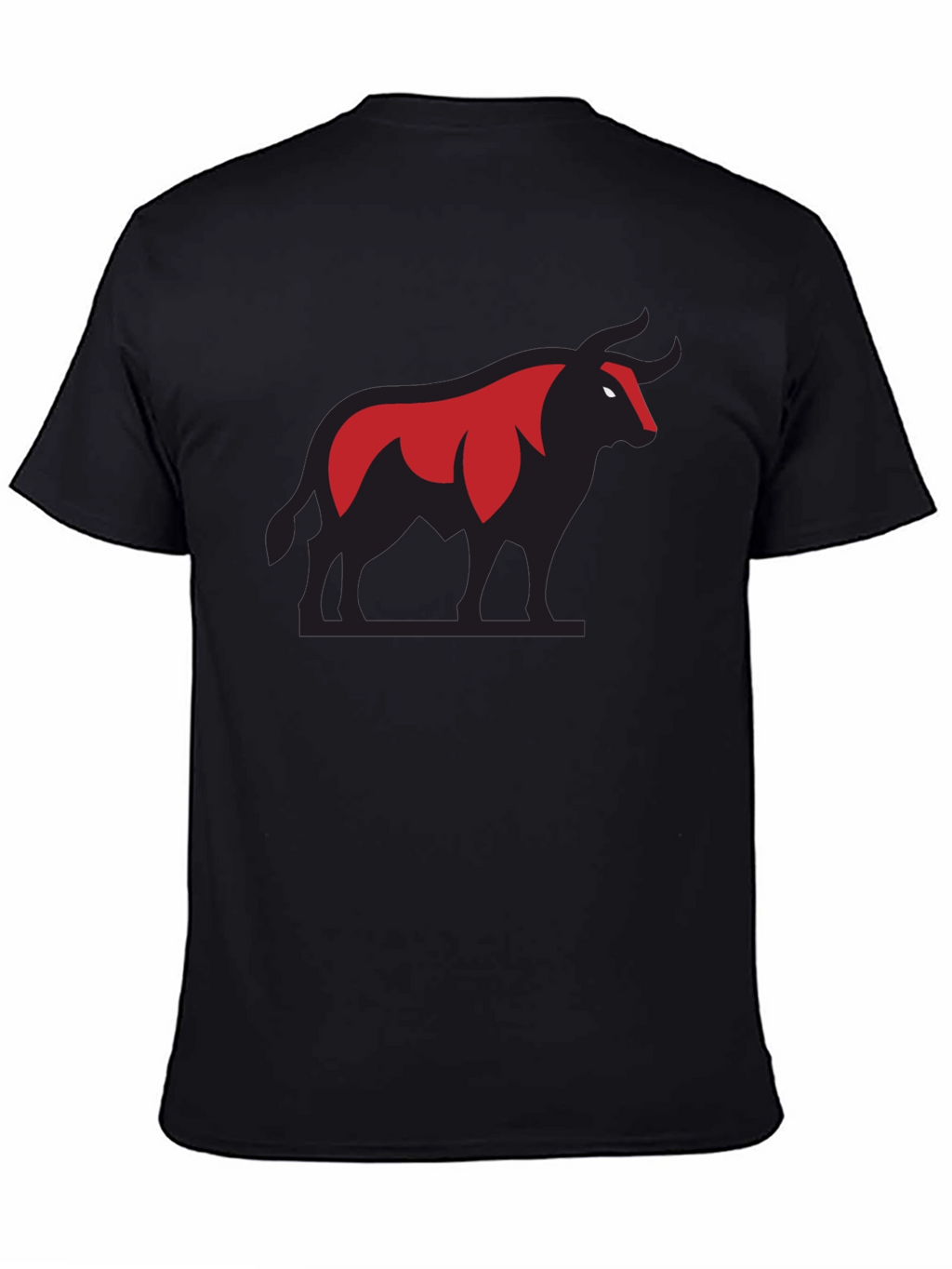 Bold Bull Graphic Tee - Black Cotton