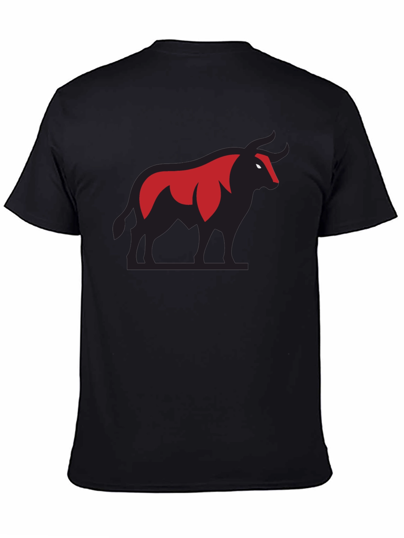 Bold Bull Graphic Tee - Black Cotton