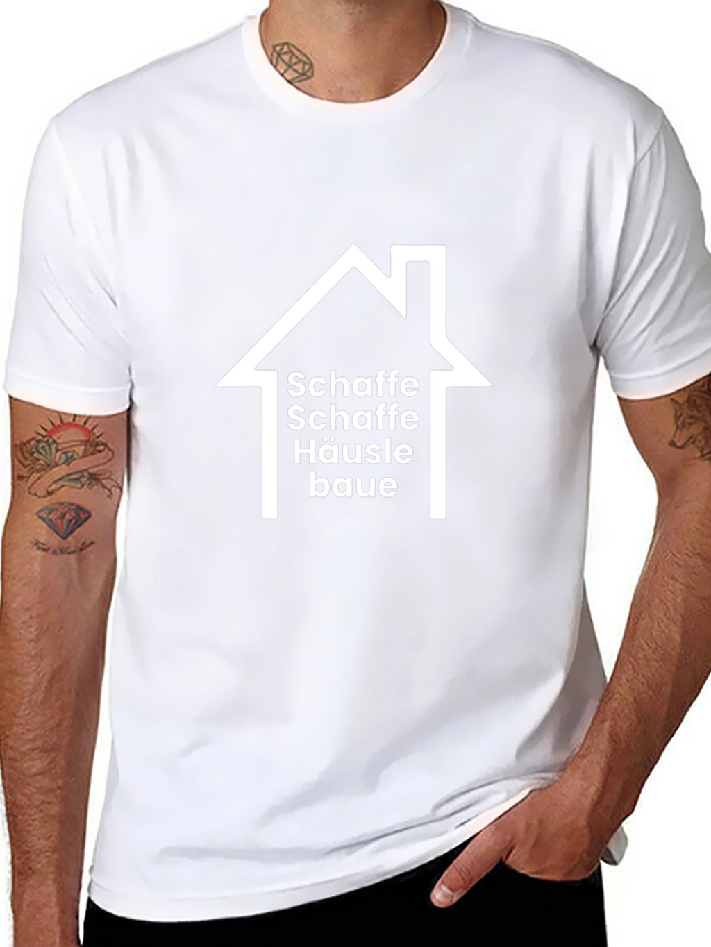 Schaft House Graphic T-Shirt - Black Cotton Tee