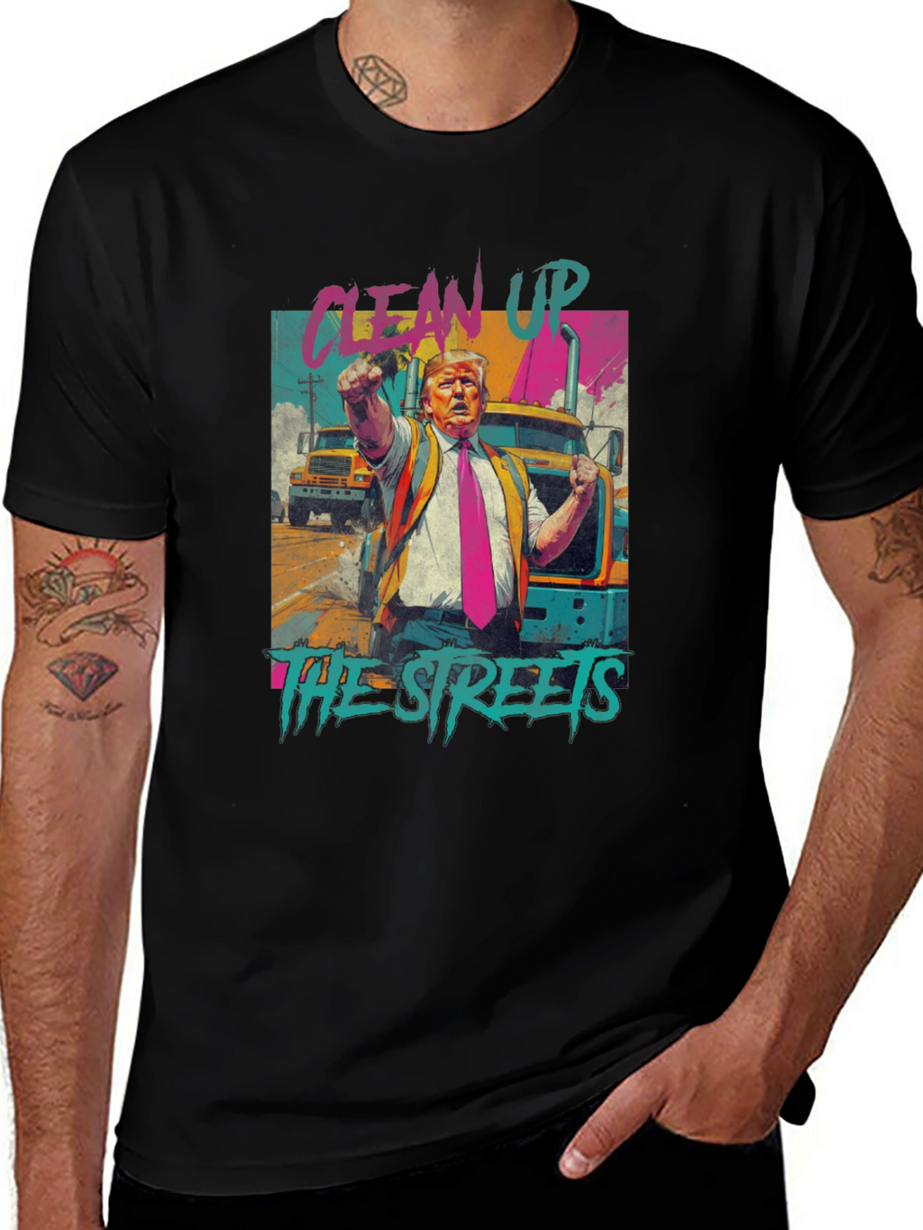 Clean Up The Streets Graphic T-Shirt