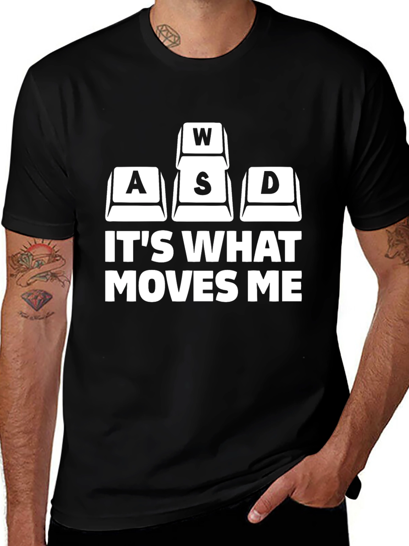 Gamer T-Shirt - WASD Keys - Its What Moves Me
