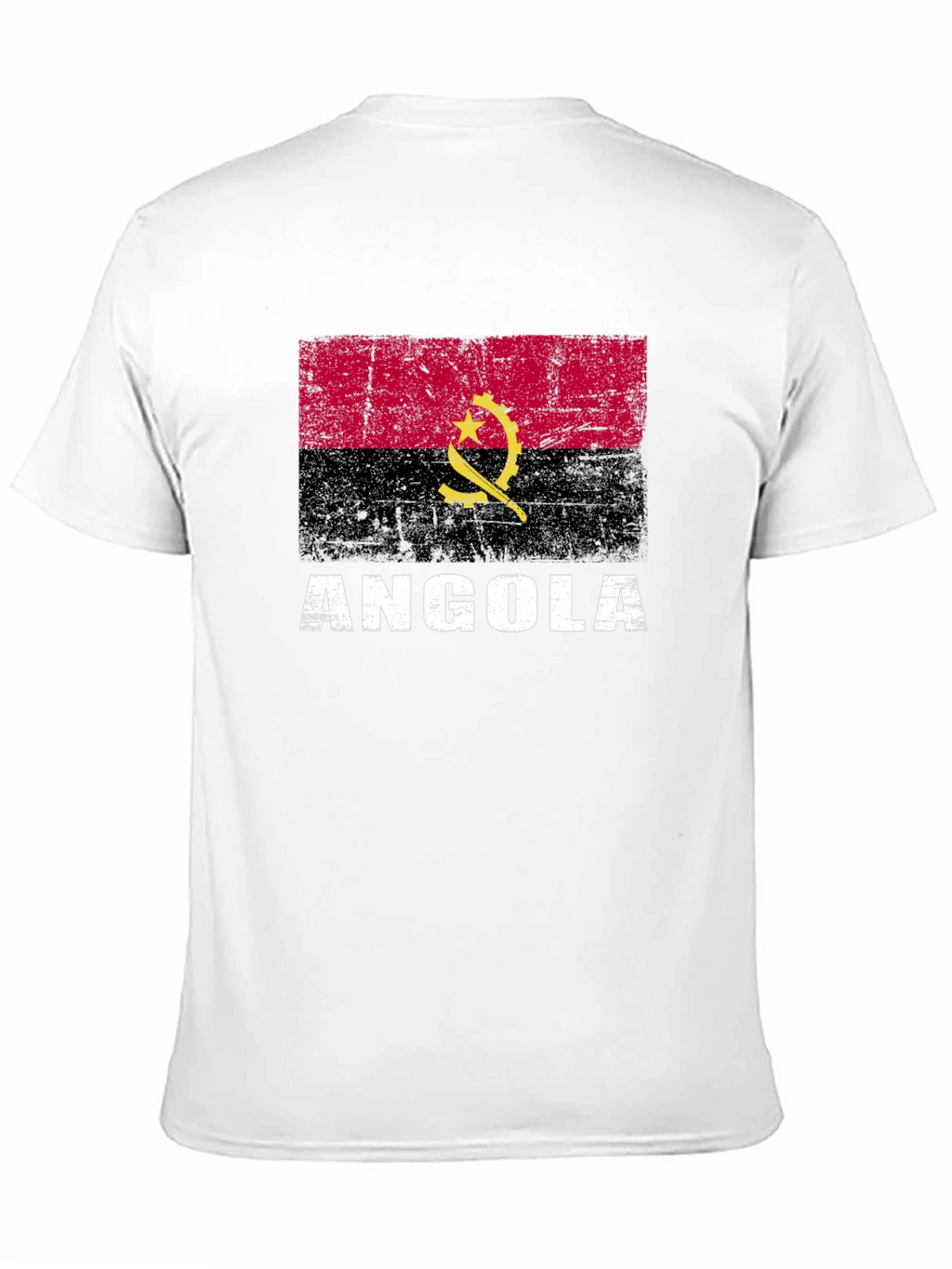 Angola Flag T-Shirt - Distressed Graphic Tee