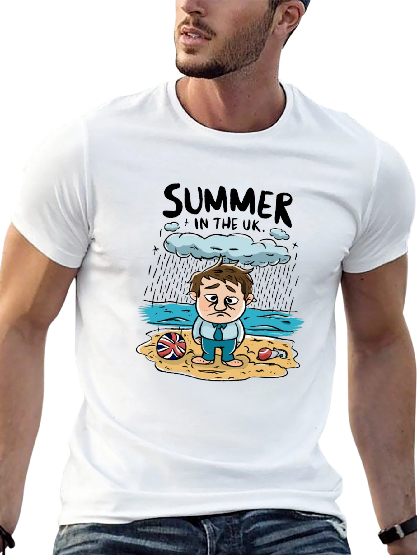 Summer in the UK Funny Graphic T-Shirt