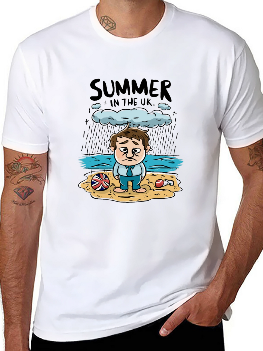 Summer in the UK Funny Graphic T-Shirt