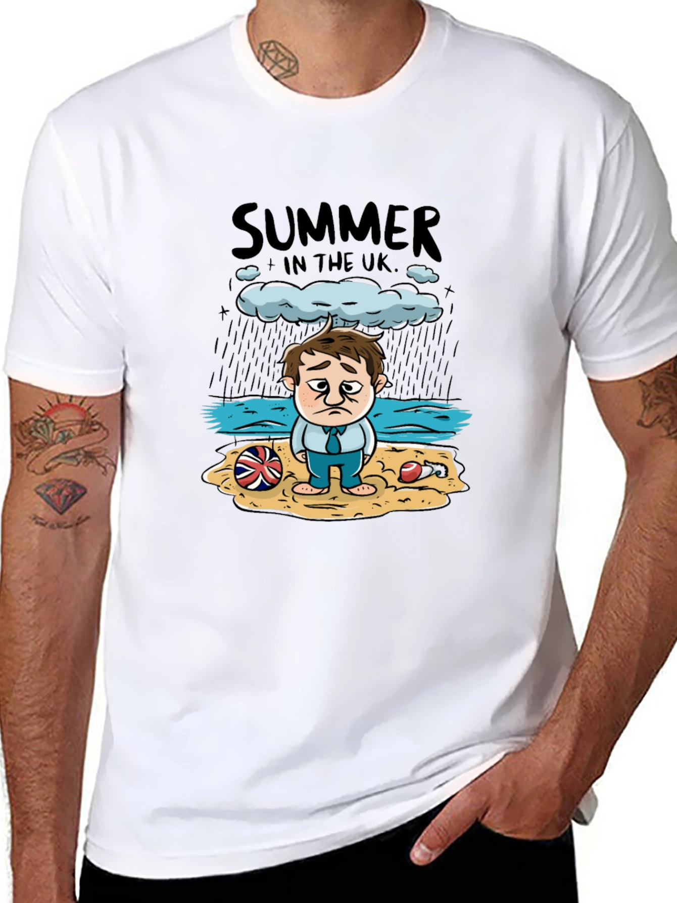 Summer in the UK Funny Graphic T-Shirt