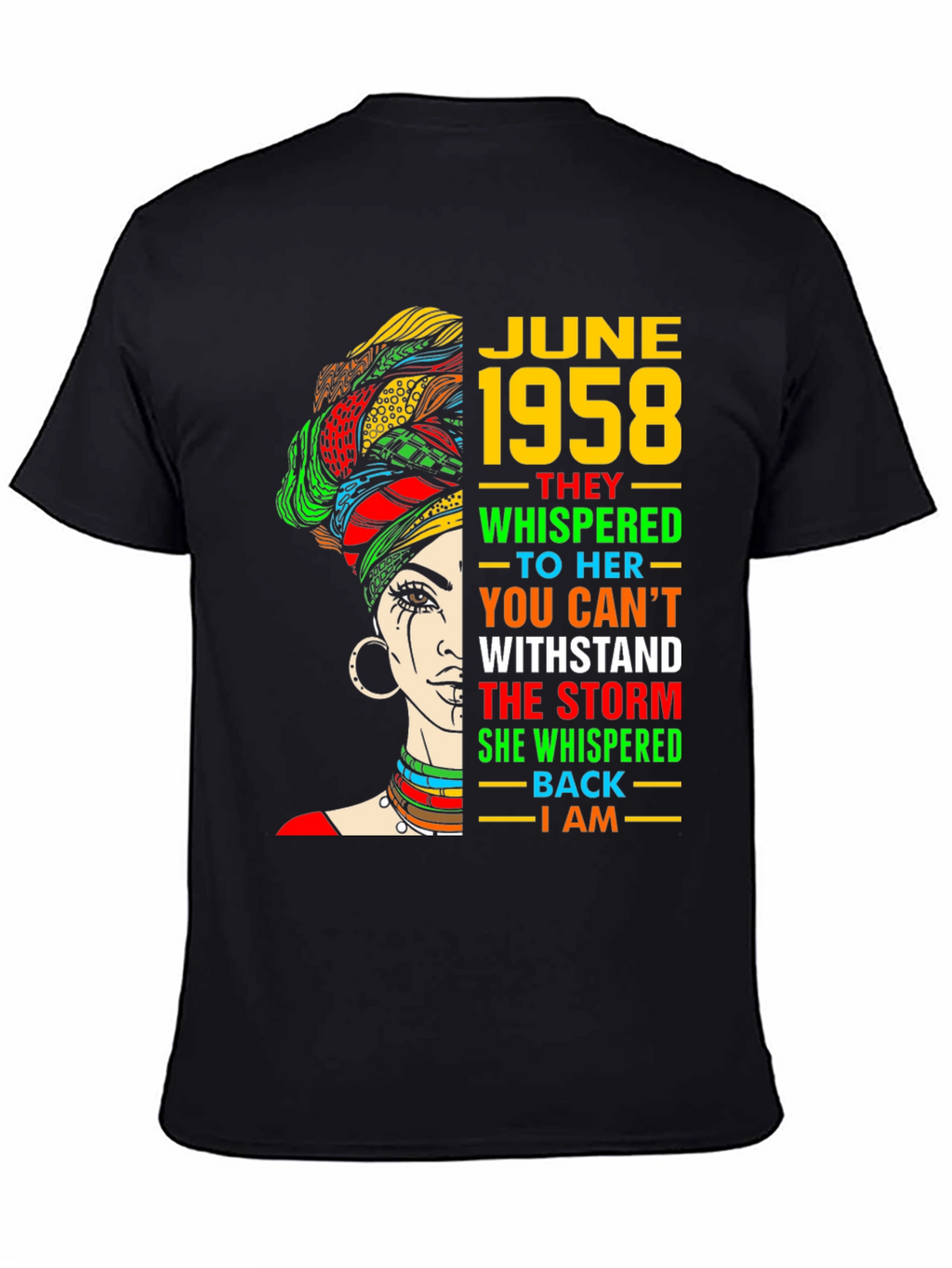 June 1958 Queen Black T-Shirt