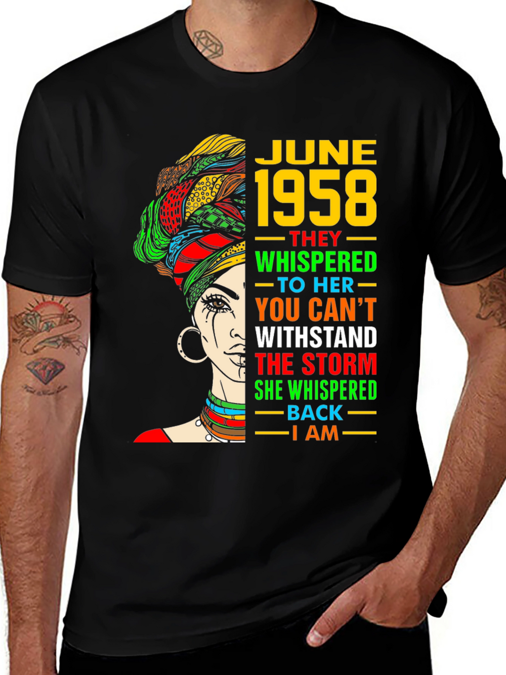 June 1958 Queen Black T-Shirt