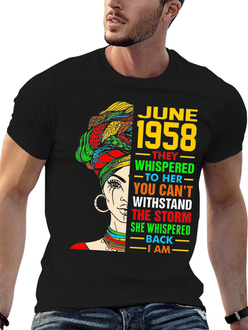 June 1958 Queen Black T-Shirt