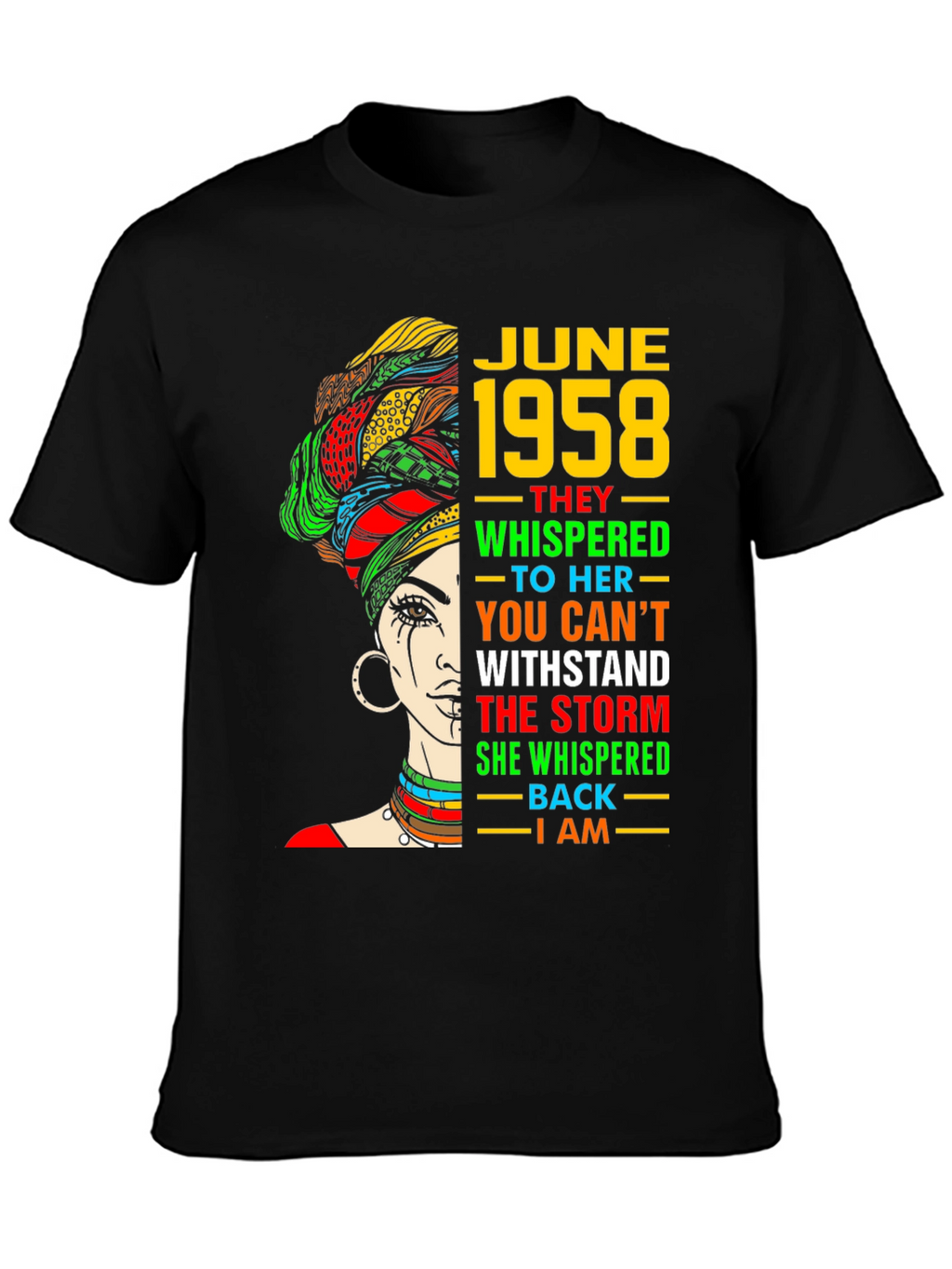 June 1958 Queen Black T-Shirt