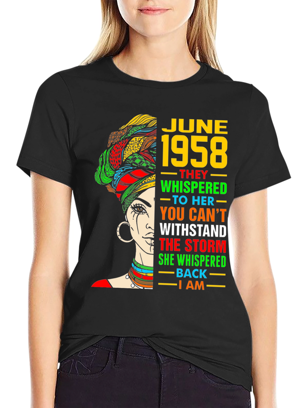 June 1958 Queen Black T-Shirt