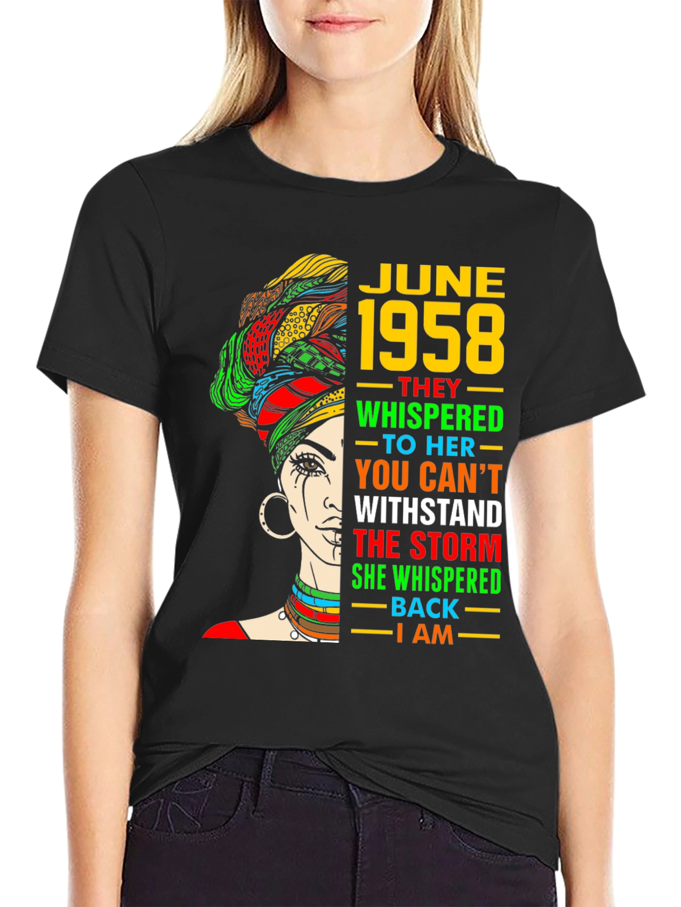June 1958 Queen Black T-Shirt