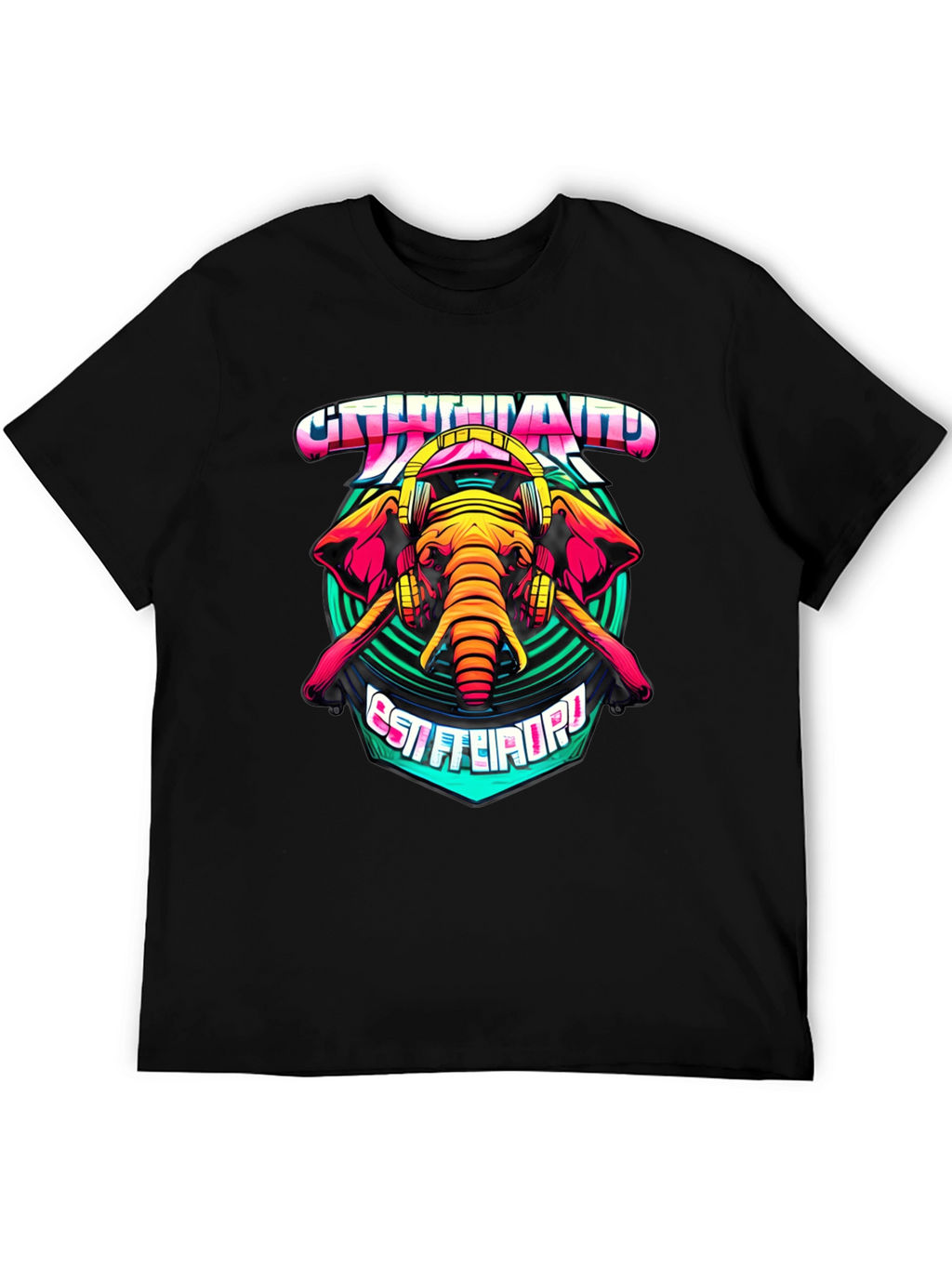 Elephant DJ Graphic T-Shirt