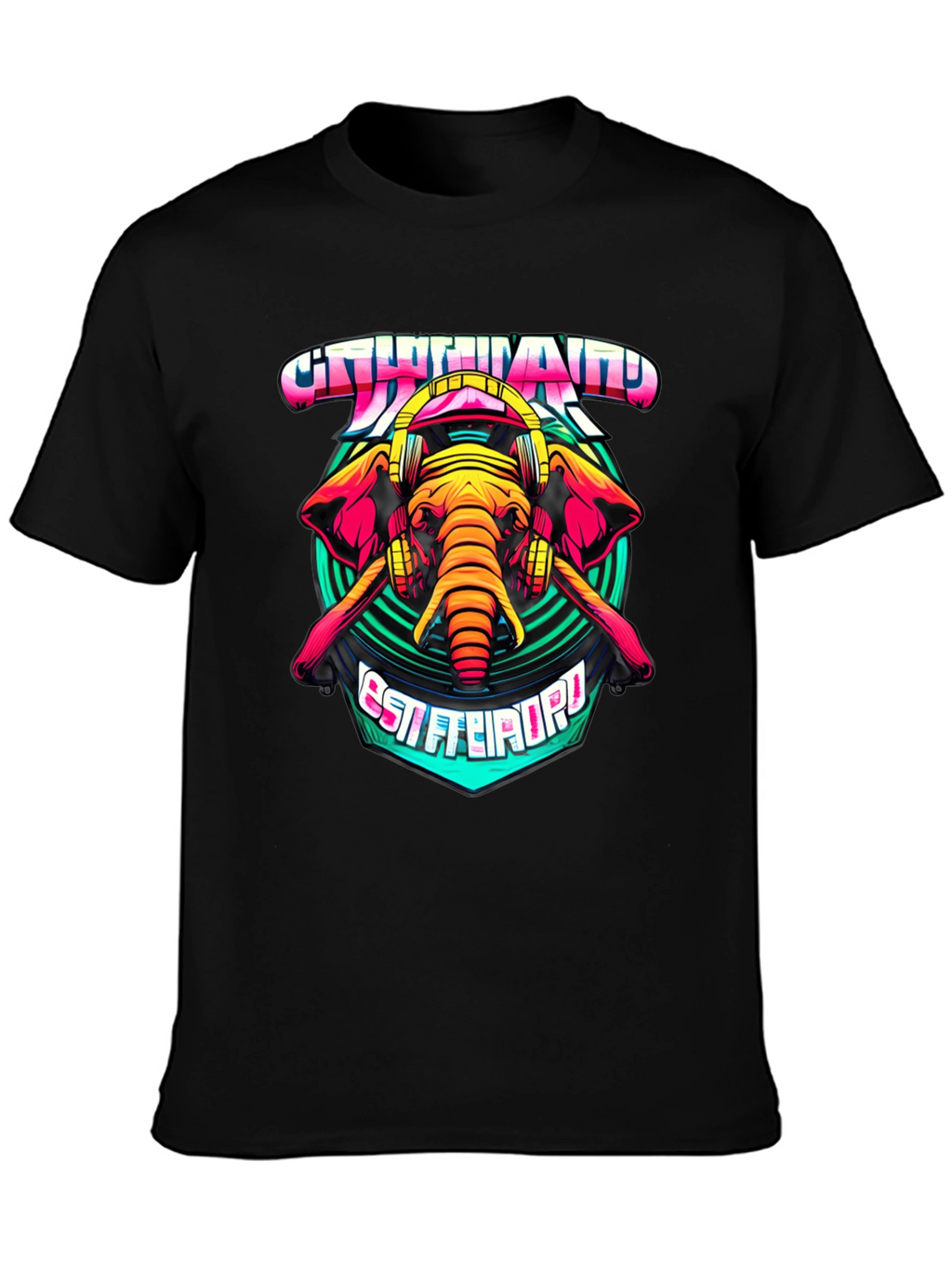Elephant DJ Graphic T-Shirt