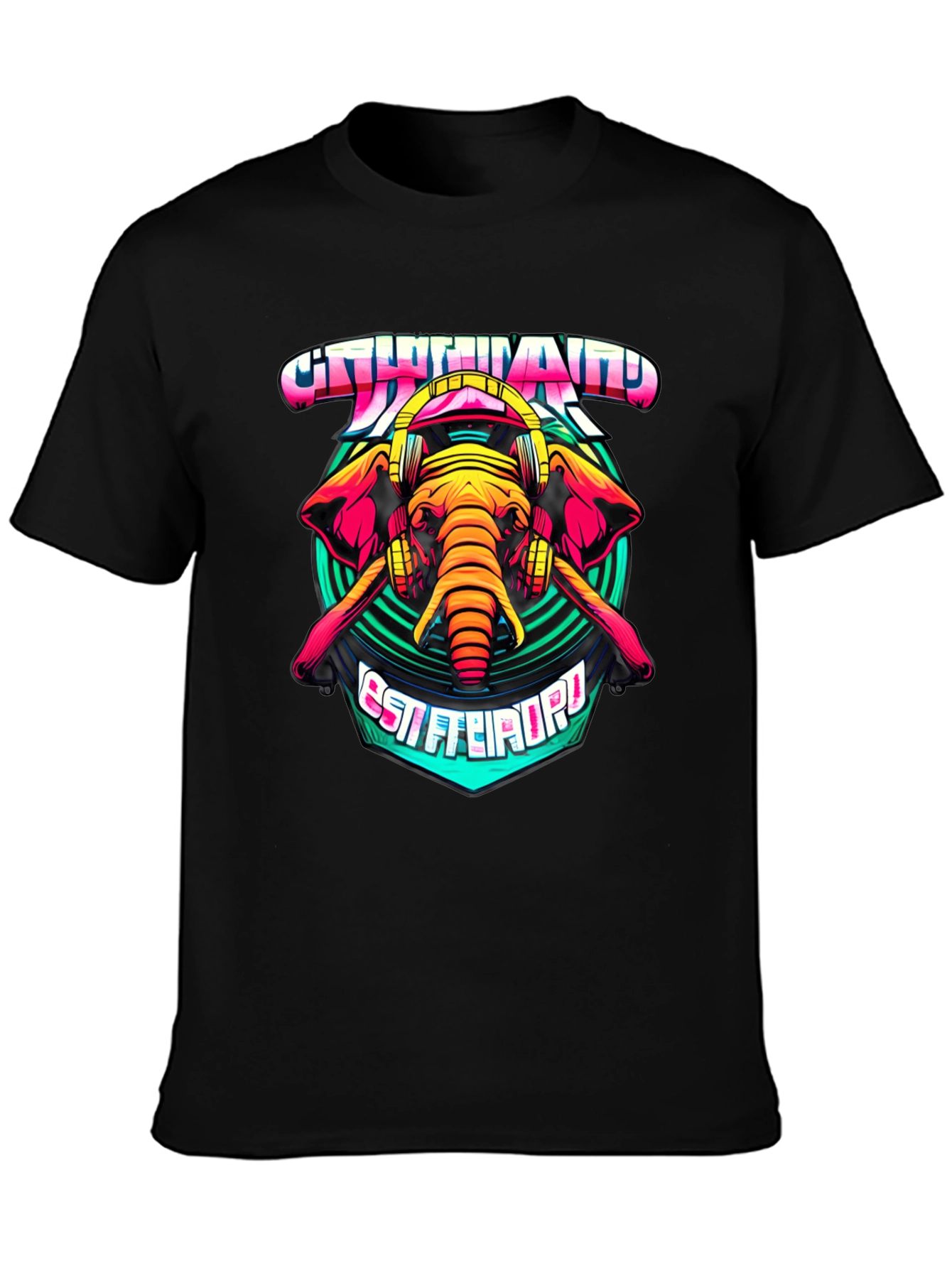 Elephant DJ Graphic T-Shirt