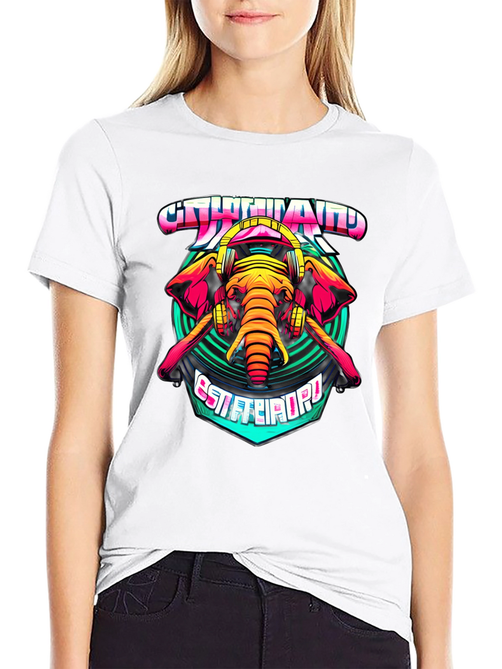 Elephant DJ Graphic T-Shirt