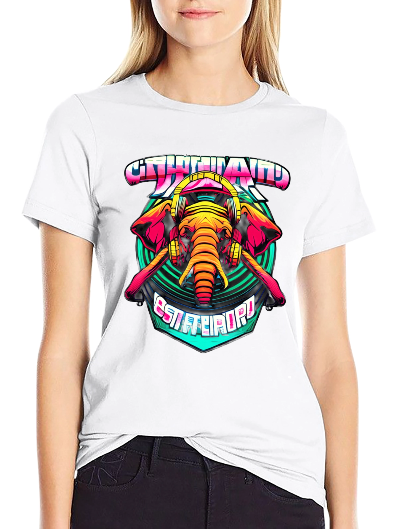 Elephant DJ Graphic T-Shirt