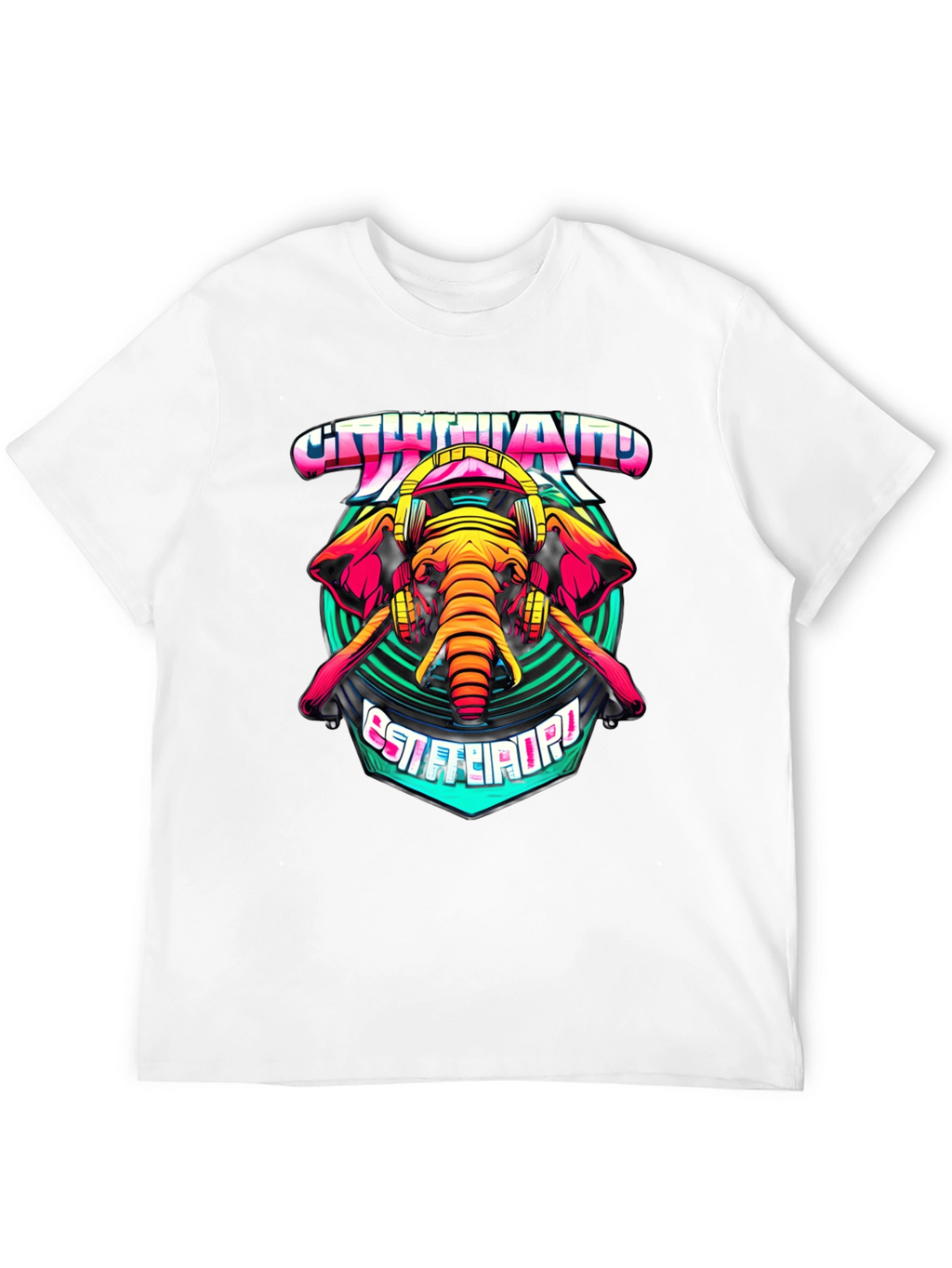 Elephant DJ Graphic T-Shirt