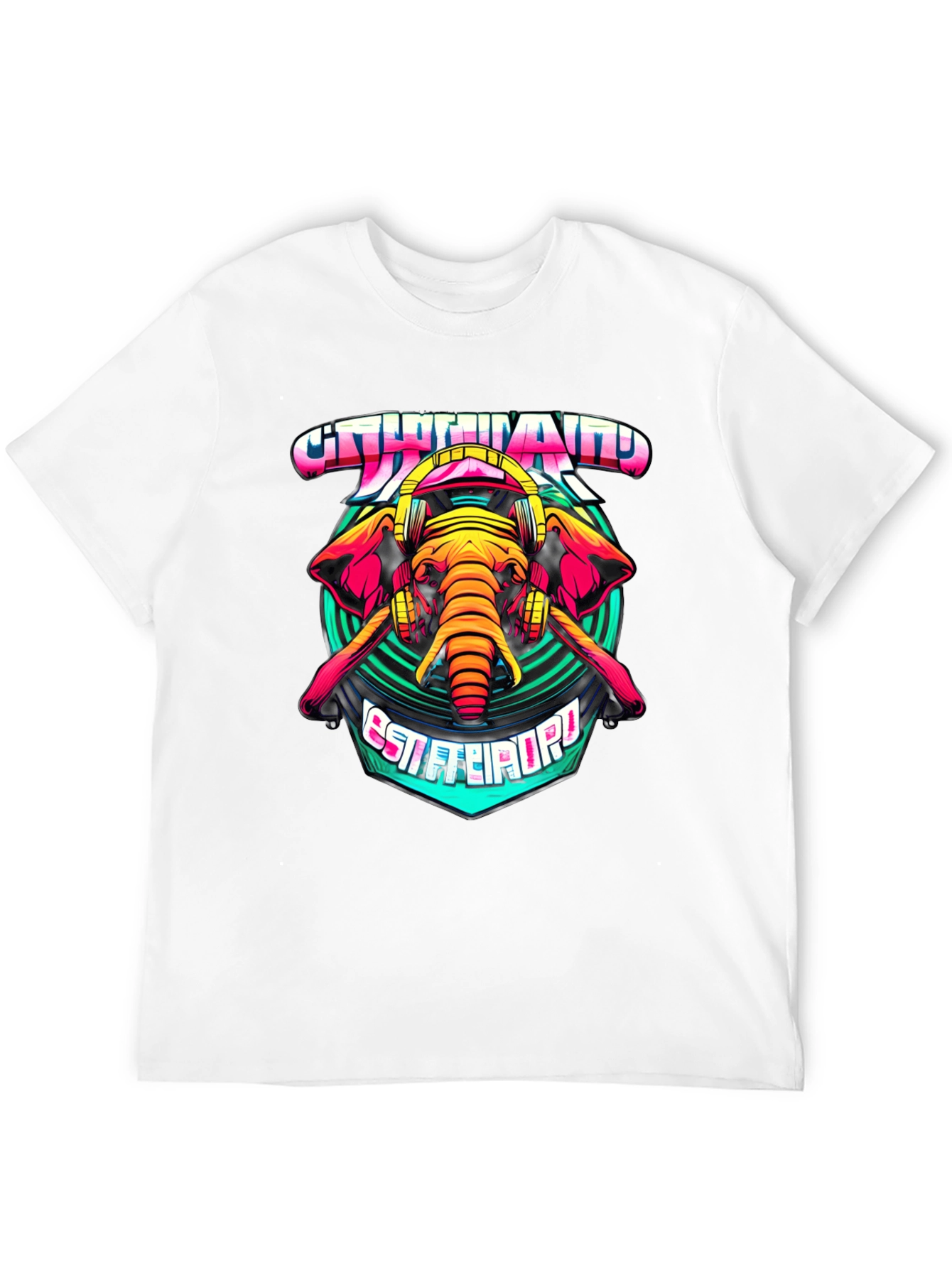 Elephant DJ Graphic T-Shirt