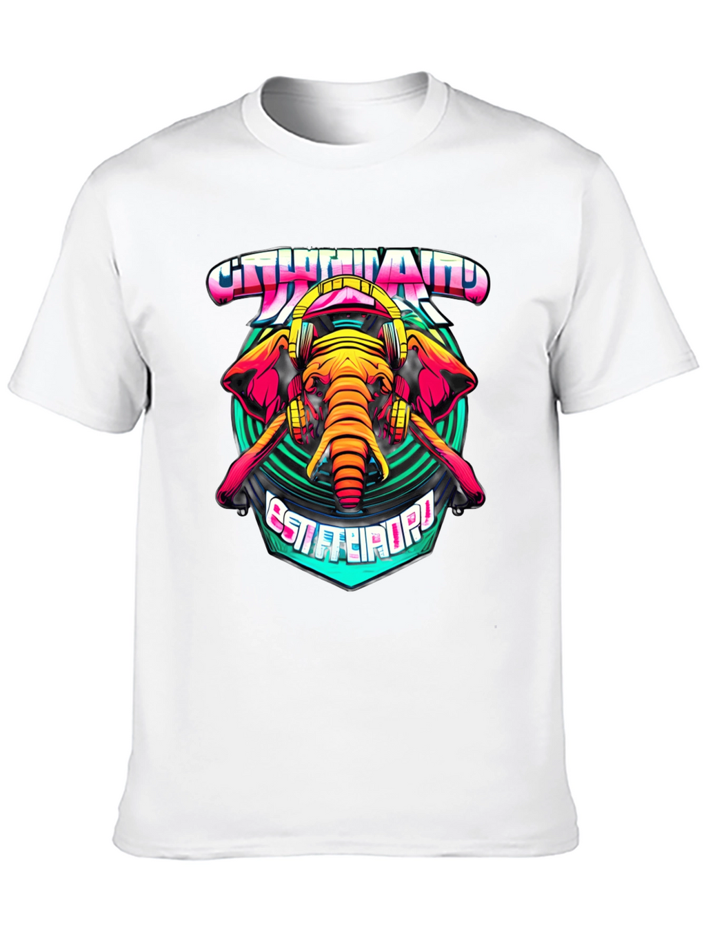 Elephant DJ Graphic T-Shirt
