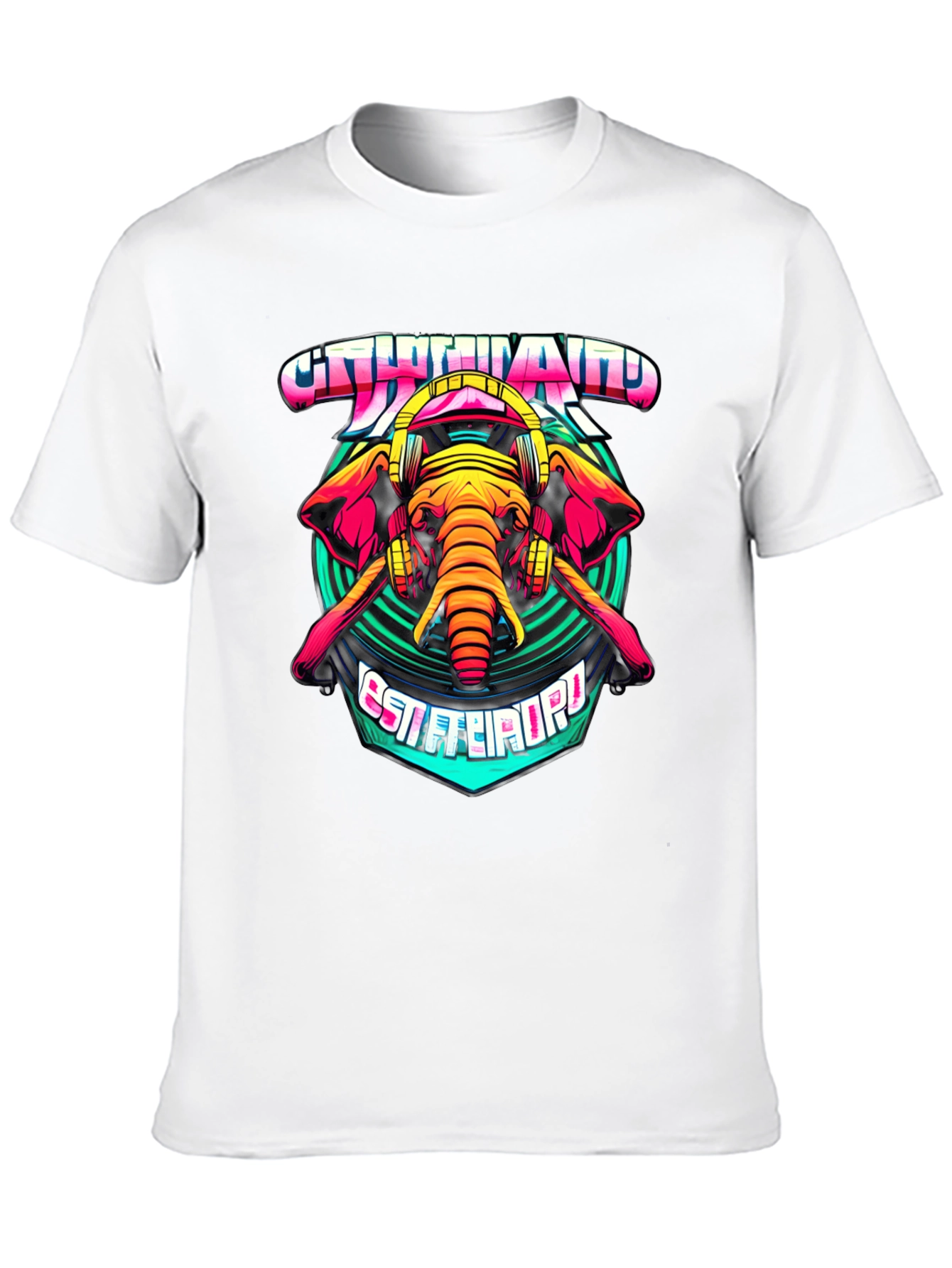 Elephant DJ Graphic T-Shirt