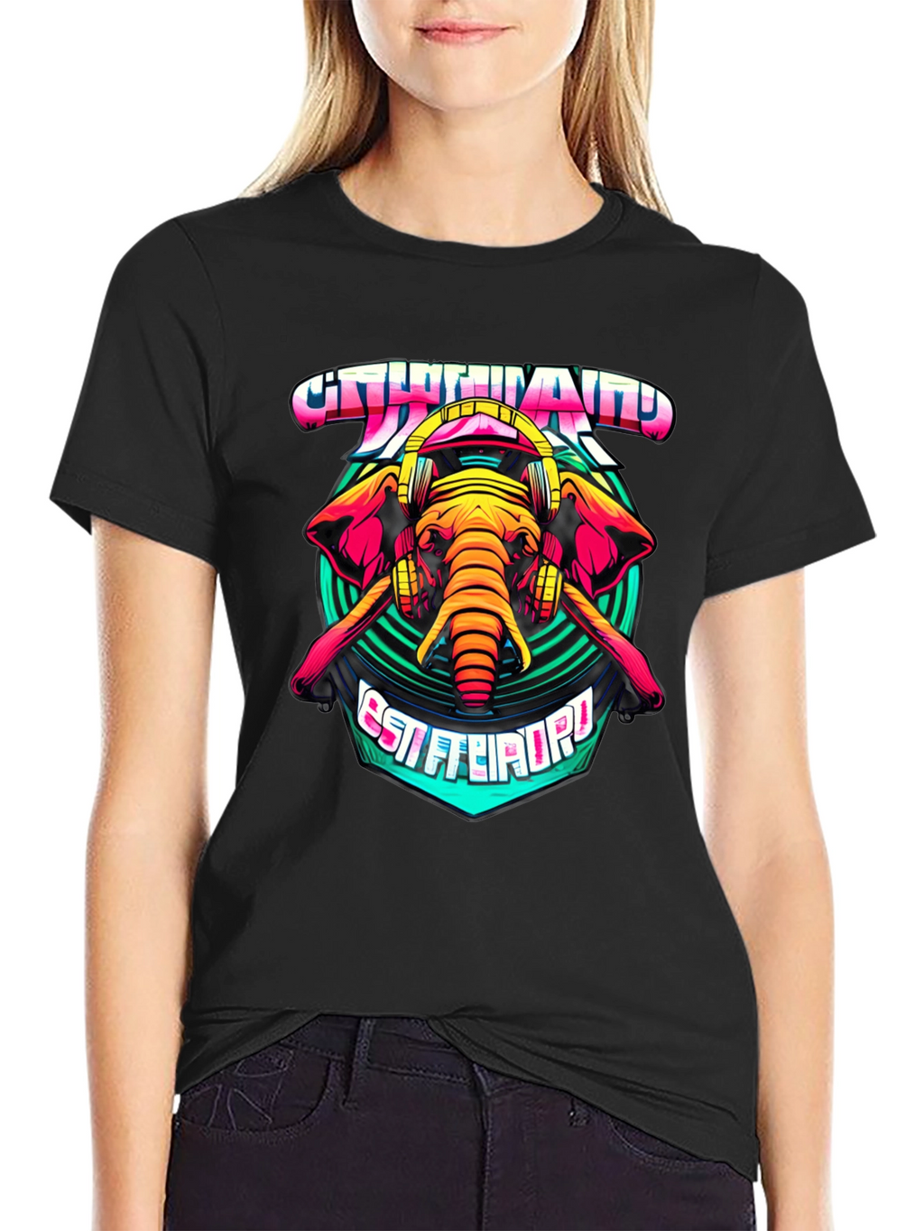 Elephant DJ Graphic T-Shirt