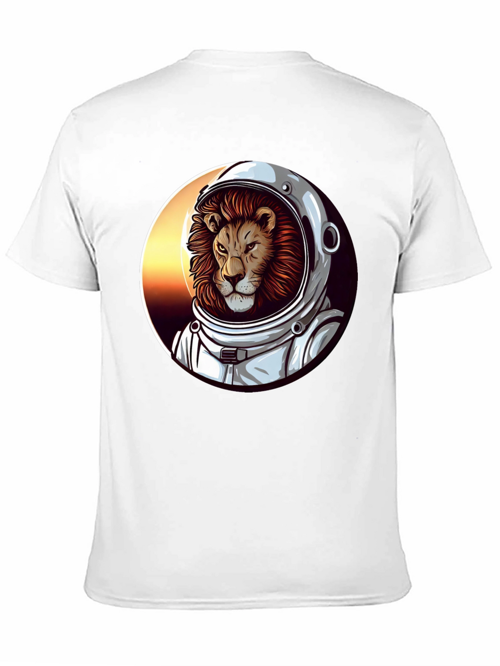 Lion Astronaut Graphic Tee - Black T-Shirt