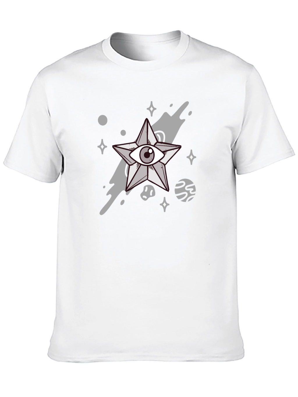 Cosmic Eye Star Graphic Black Tee