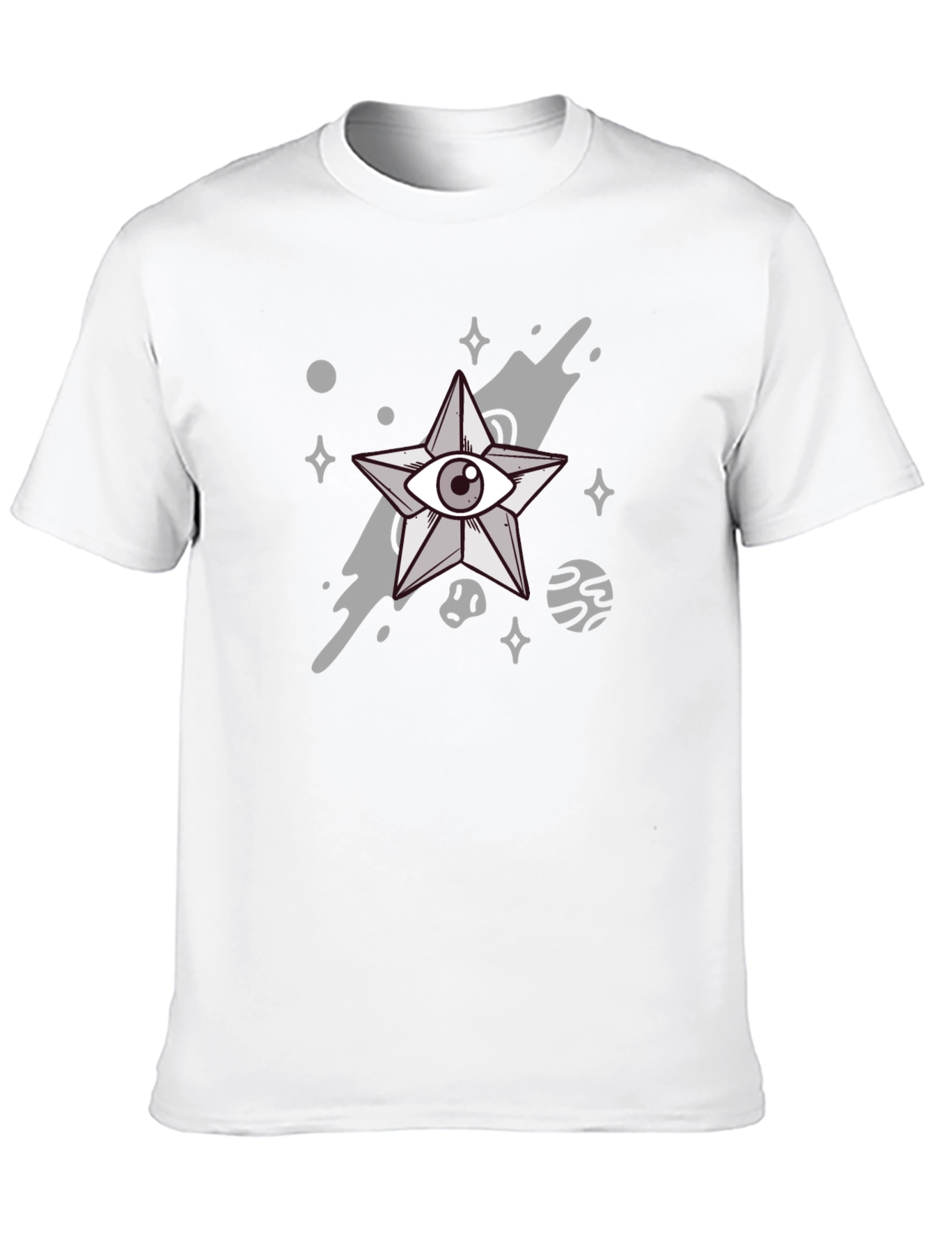 Cosmic Eye Star Graphic Black Tee