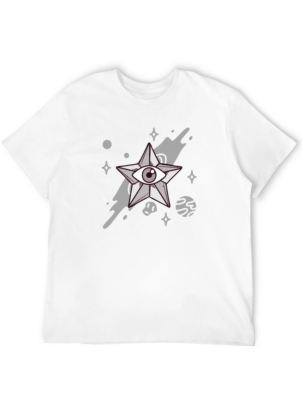 Cosmic Eye Star Graphic Black Tee