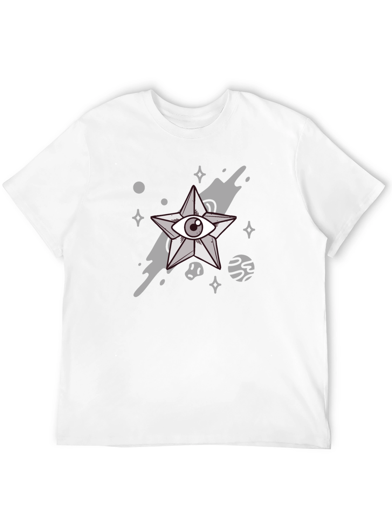 Cosmic Eye Star Graphic Black Tee