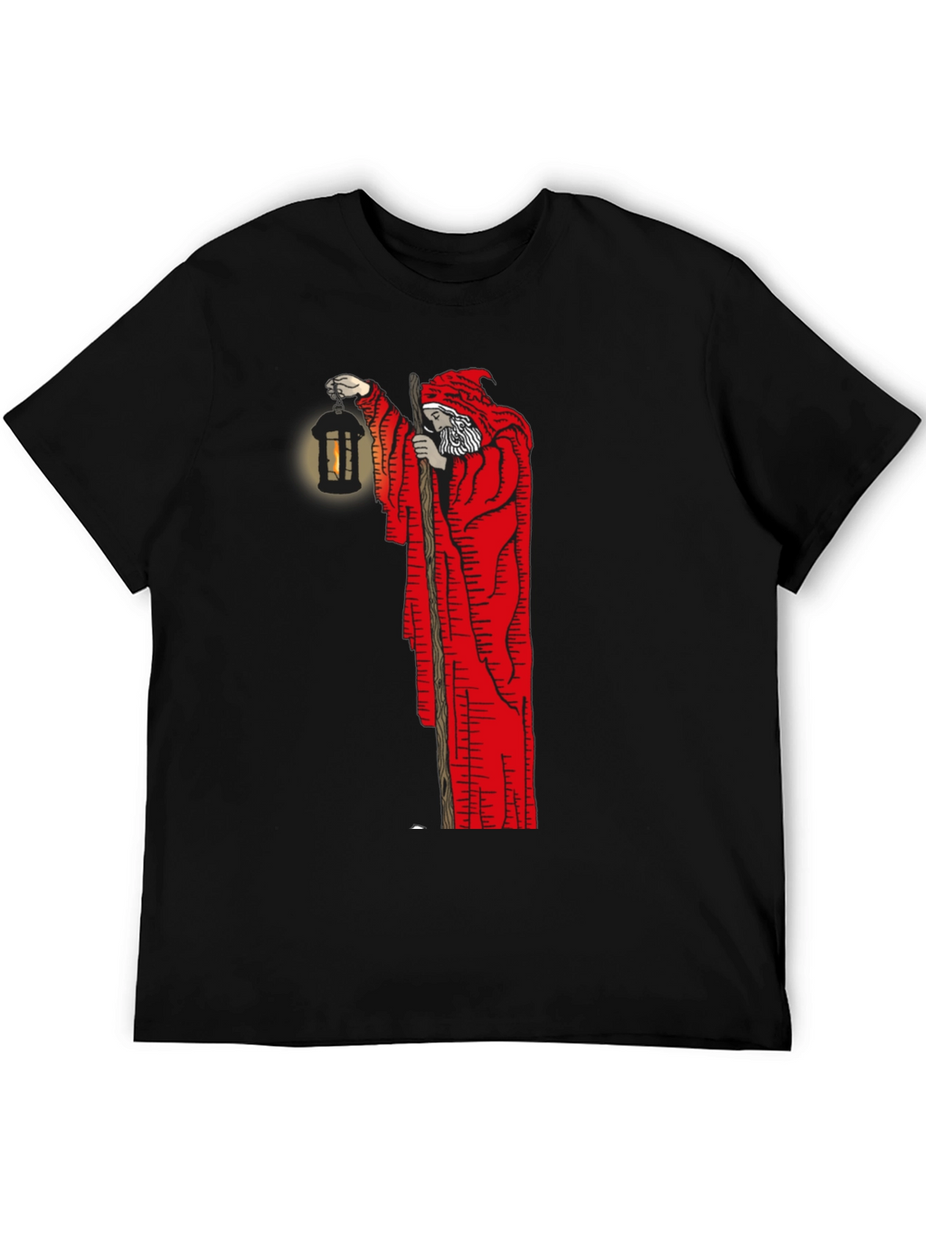 Wizard Lantern Graphic Tee - Black Cotton Blend