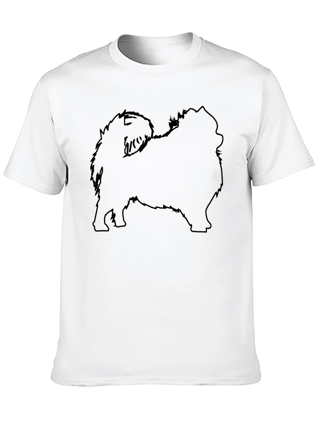 Pomeranian Silhouette Black T-Shirt