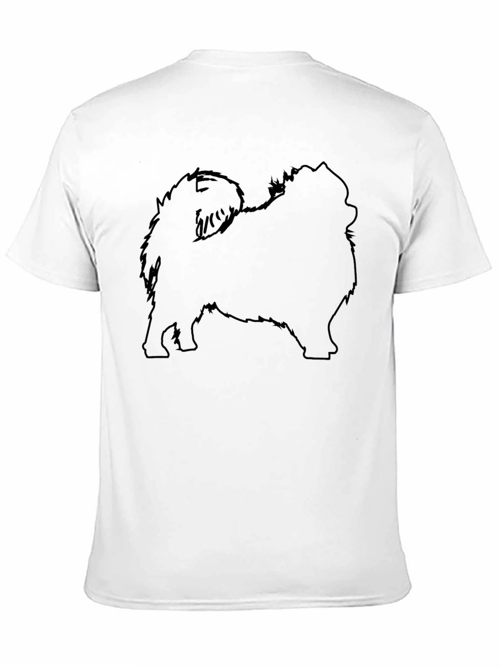 Pomeranian Silhouette Black T-Shirt