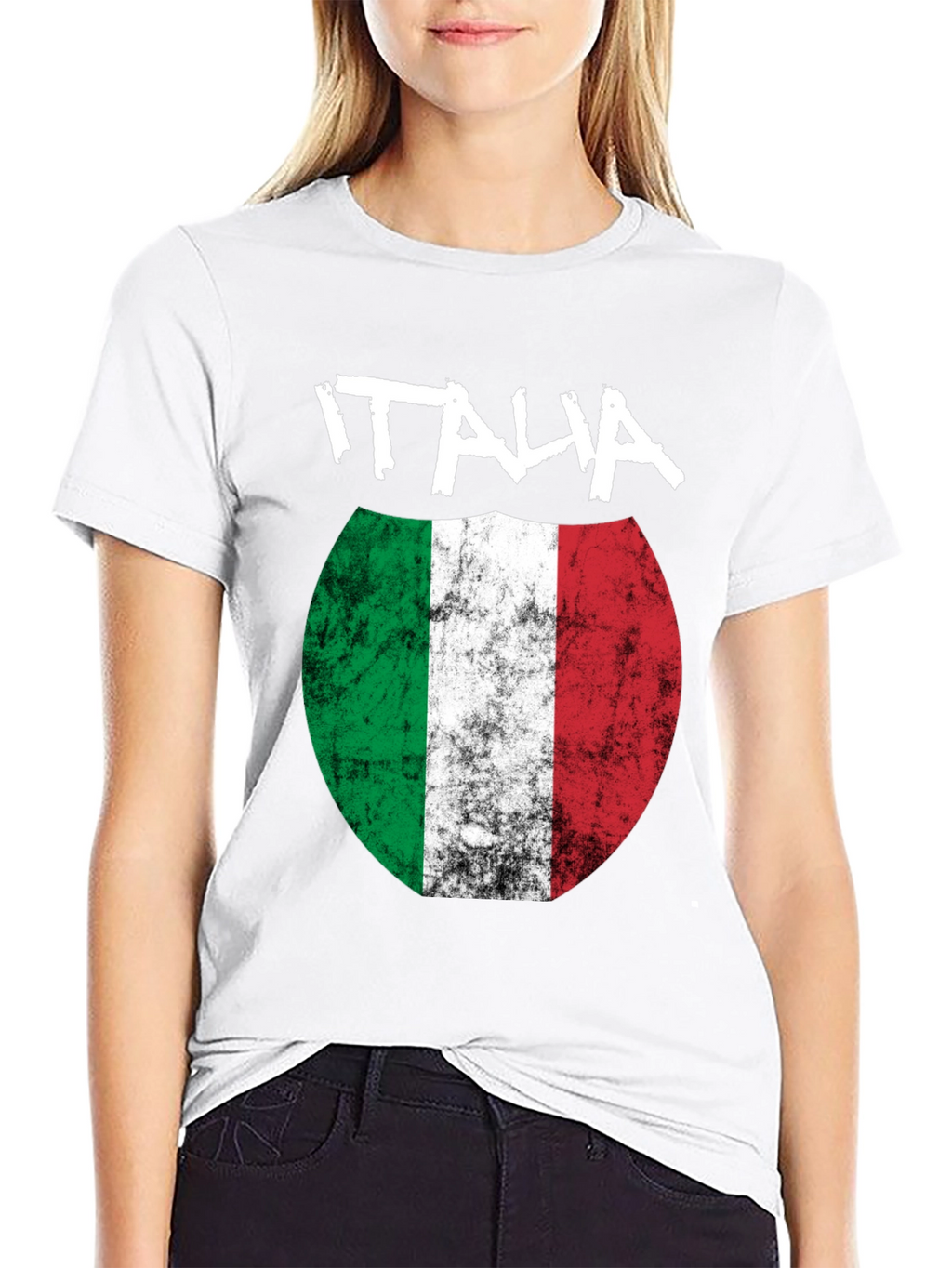Italia Flag Graphic Tee - Distressed Italian Pride T-Shirt