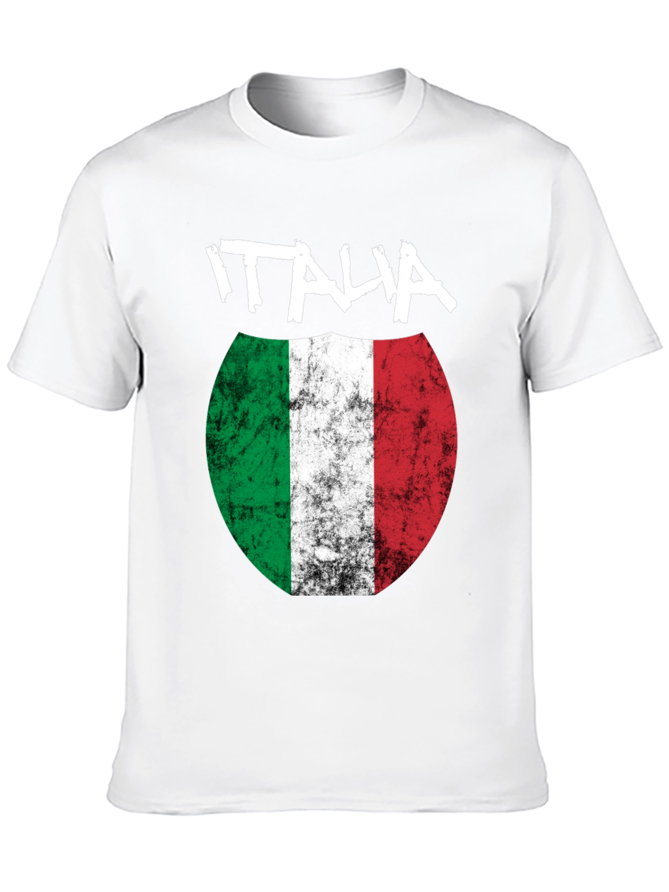 Italia Flag Graphic Tee - Distressed Italian Pride T-Shirt